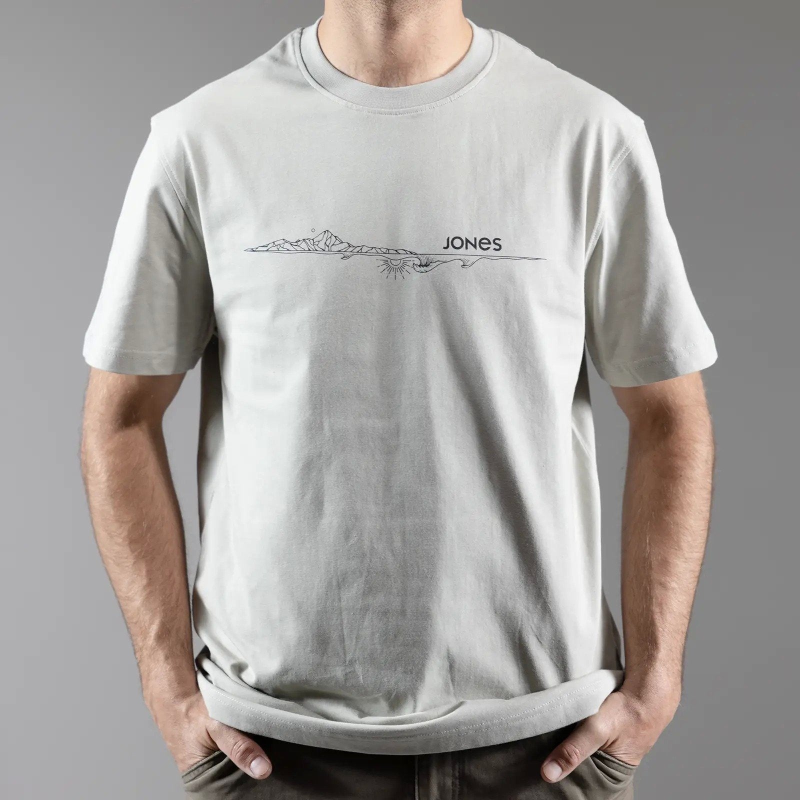 JONES Men's Flagship Organic Cotton Tee- Smoke Grey