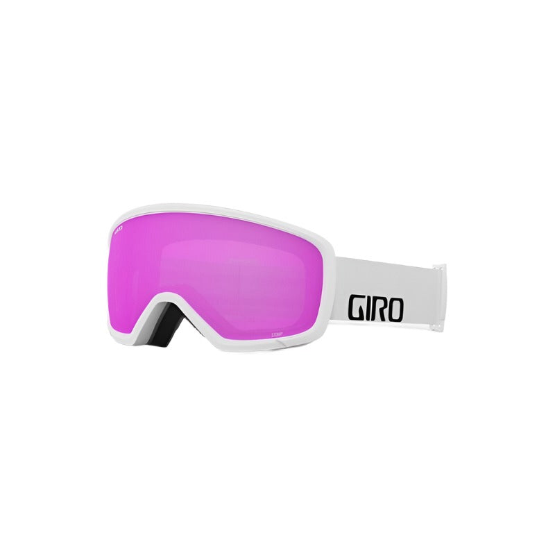 Snow Goggles STOMP GIRO Kids - White Wordmark / Amber Pink