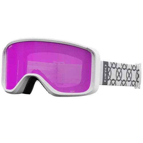 Snow Goggles SAGEN GIRO White Monogram / Amber Pink + Yellow Lenses