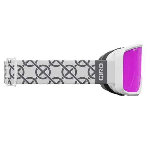 Snow Goggles SAGEN GIRO White Monogram / Amber Pink + Yellow Lenses