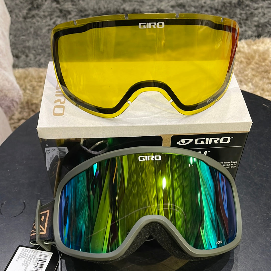Snow Goggles ROAM GIRO Trail Green Cloud Dust / Loden Green + Yellow (2X LENSE)