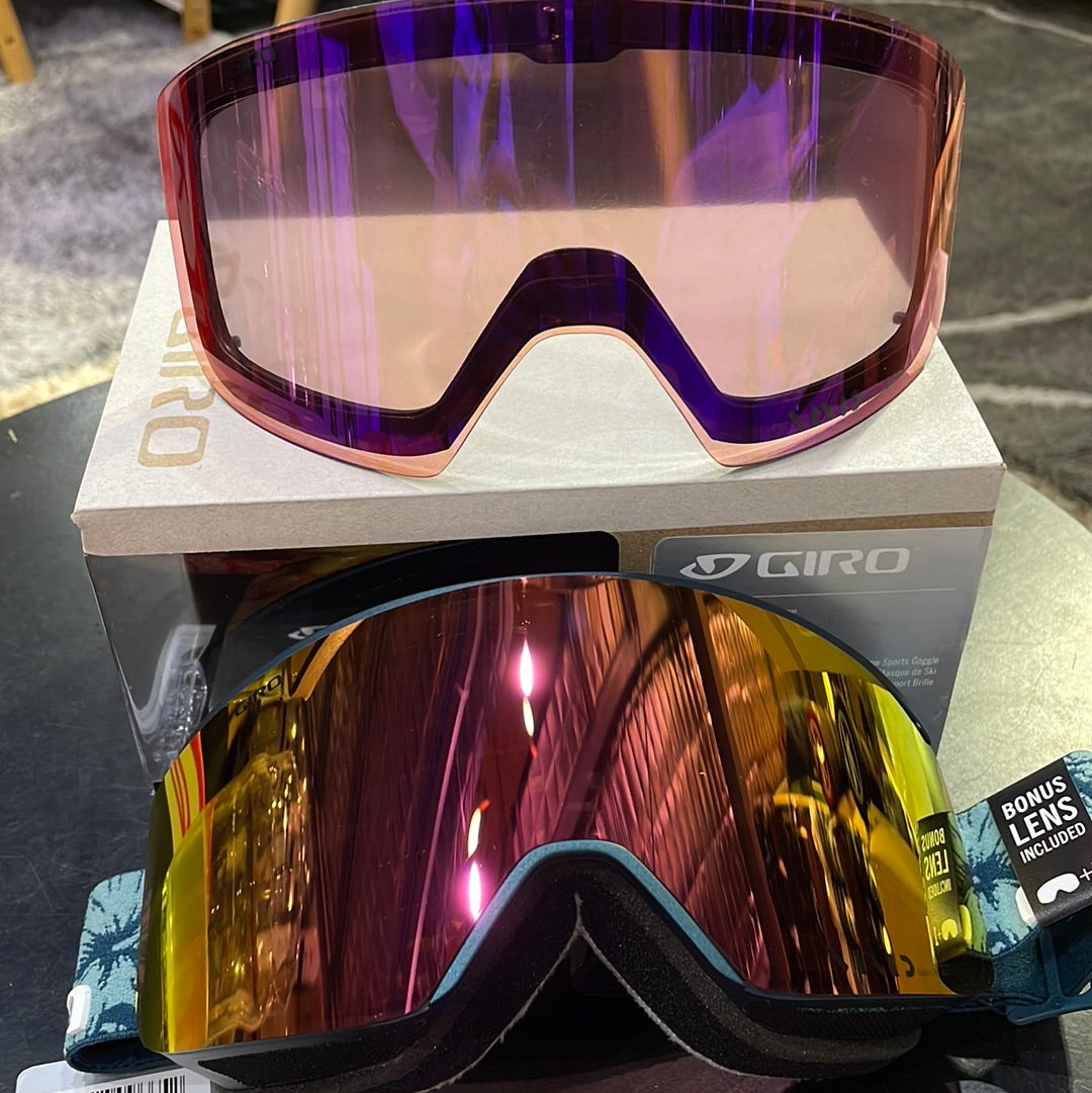 Snow Goggles ELLA GIRO Mineral Botanical / Vivid Pink + Infrared ( 2 x lenses)