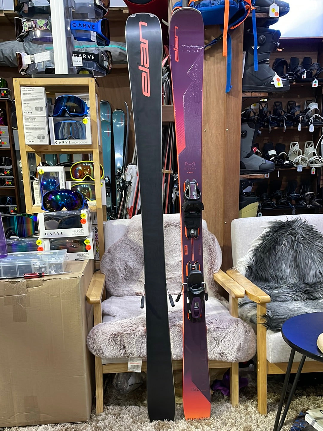 SKIS ELAN 164cm WILDCAT 82 C Skis & Bindings Bundle