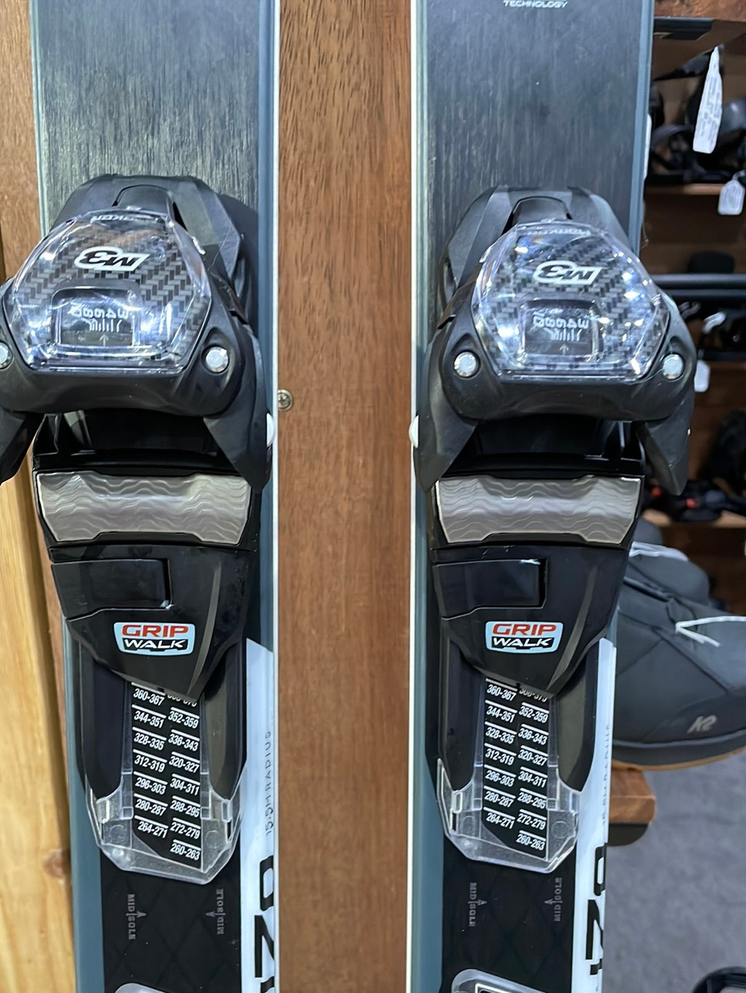 Skis K2 Konic 76, 170cm Skis & Marker Bindings Bundle