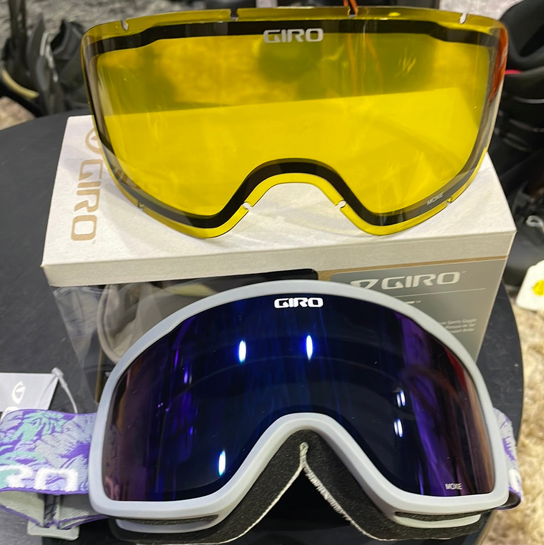 Snow Goggles MOXIE GIRO Grey Botanical / Ultra Black + Yellow (2X LENSE)