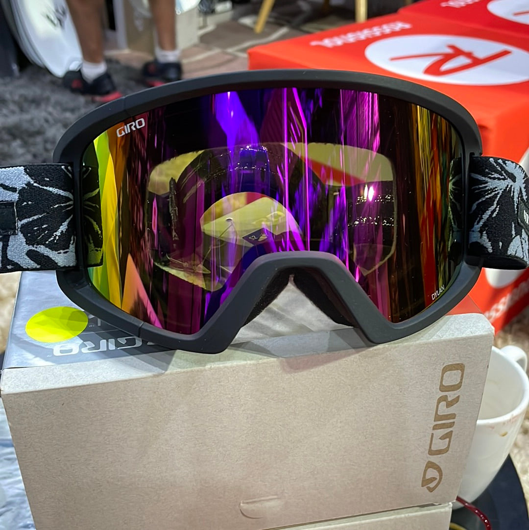 Snow Goggles DYLAN GIRO Black Grey Botanical / Amber Pink + Yellow