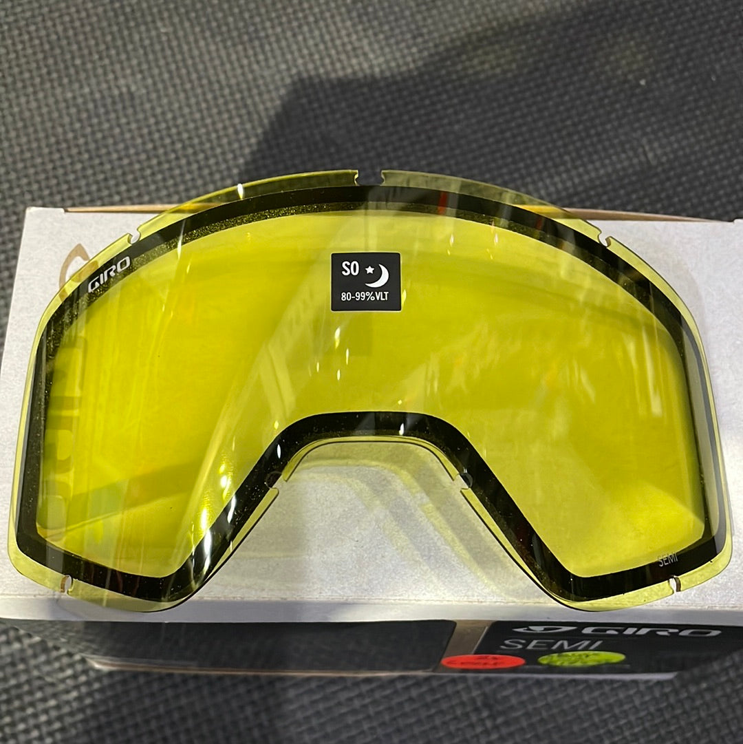 Snow Goggles SEMI GIRO Black Woodmark Amber Scarlet + Yellow