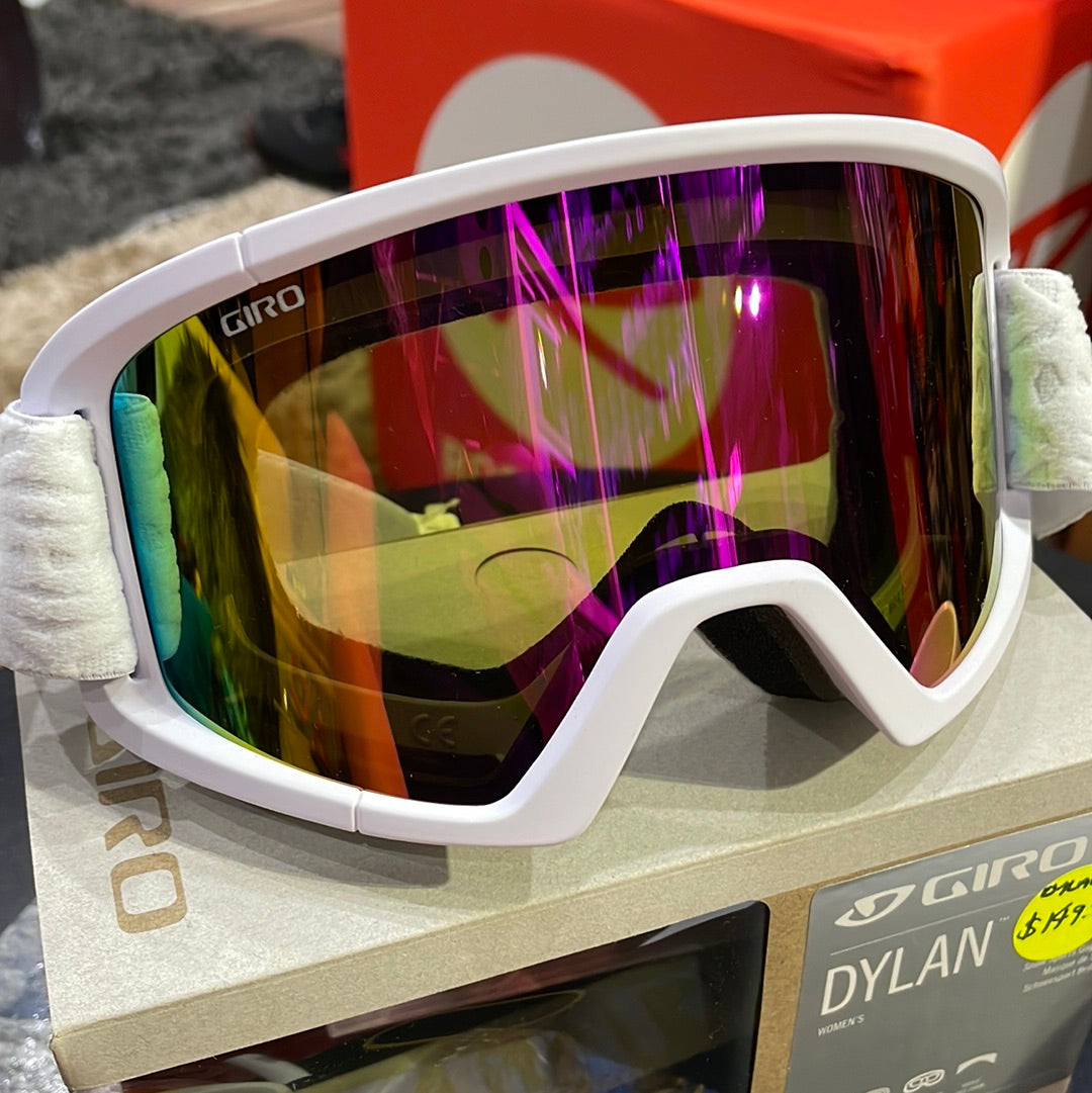 Snow Goggles DYLAN GIRO White Flake / Amber Pink + Yellow (2X LENSE)
