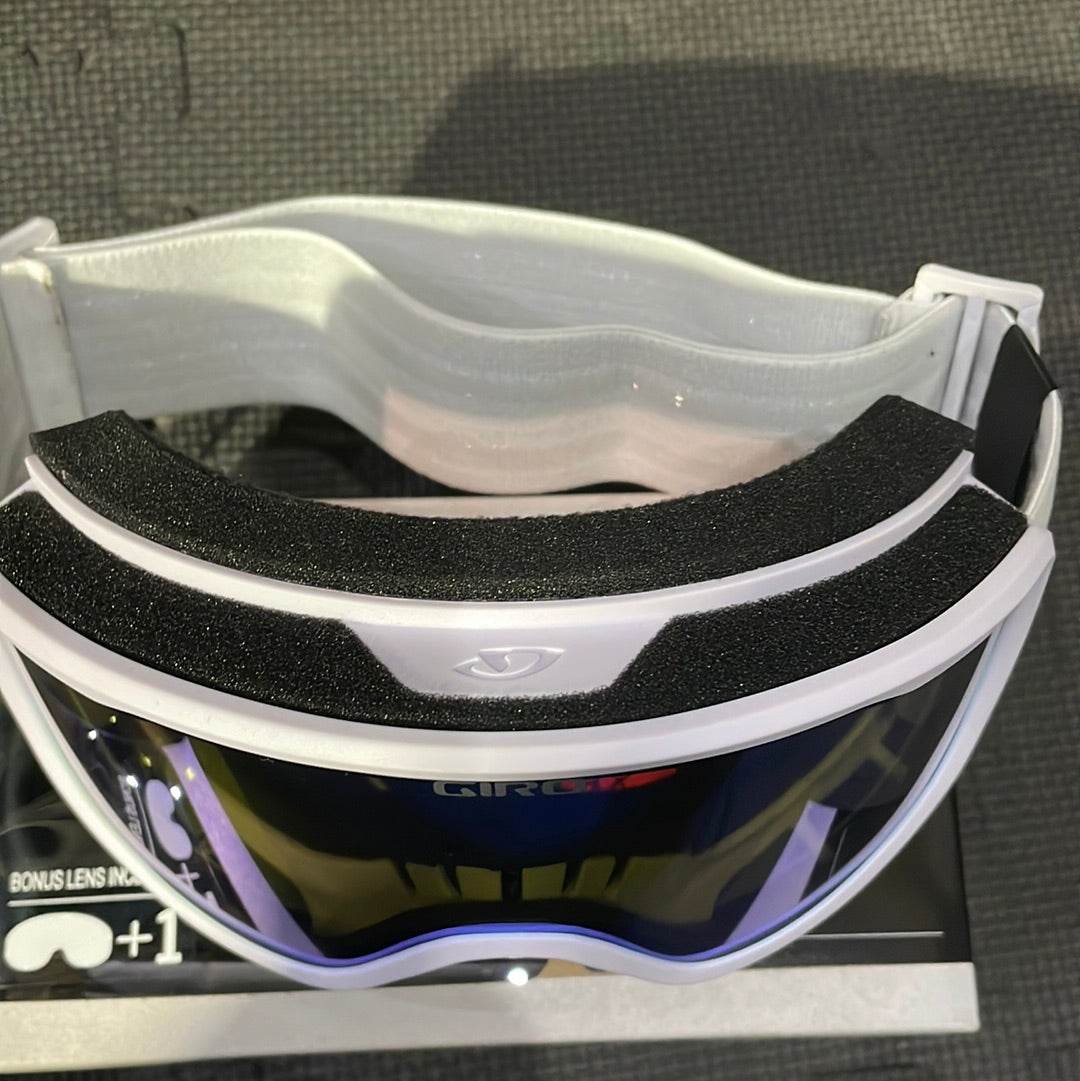 Snow Goggles ROAM GIRO White Woodmark + Loden Green + Yellow (2 x lenses)