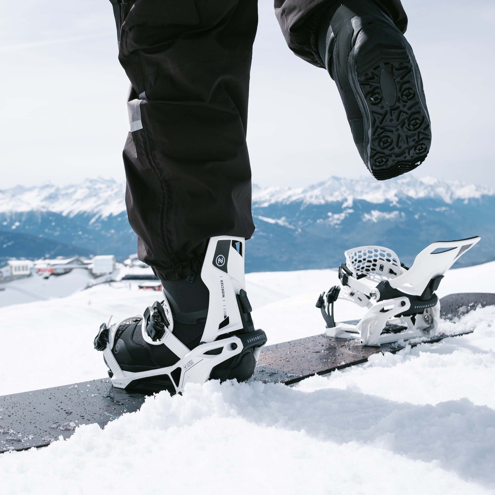 Snowboard Bindings Nidecker SUPERMATIC Bindings - White 2026