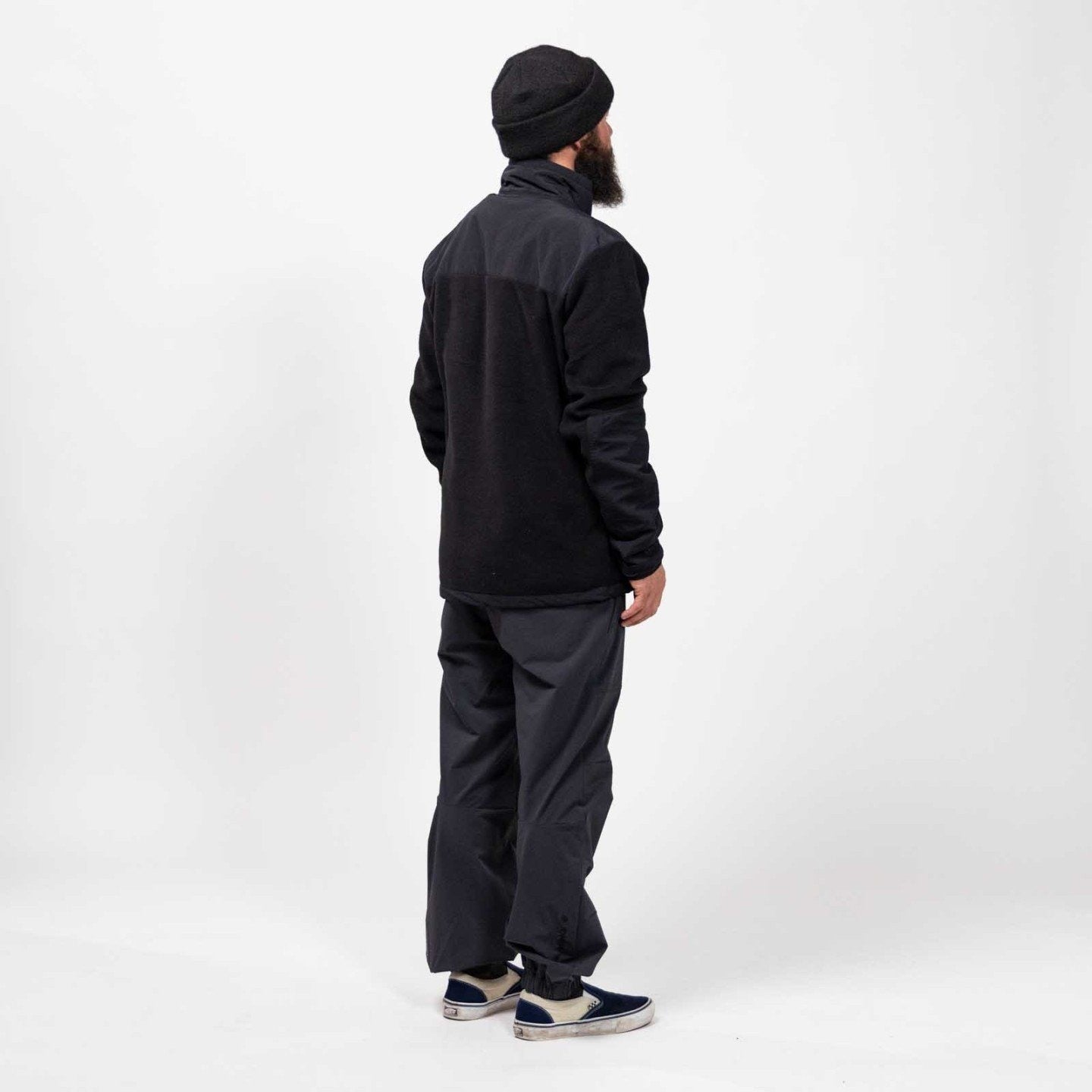 JONES Men's Base Camp Recycled Fleece Jacket- Stealth Black