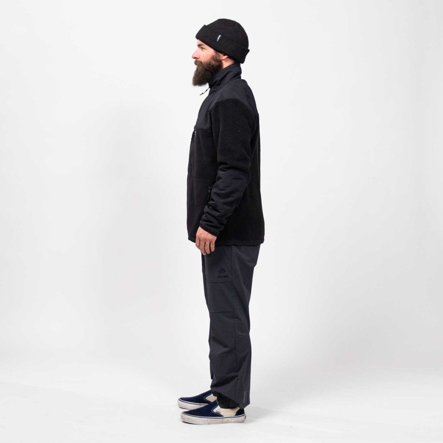 JONES Men's Base Camp Recycled Fleece Jacket- Stealth Black