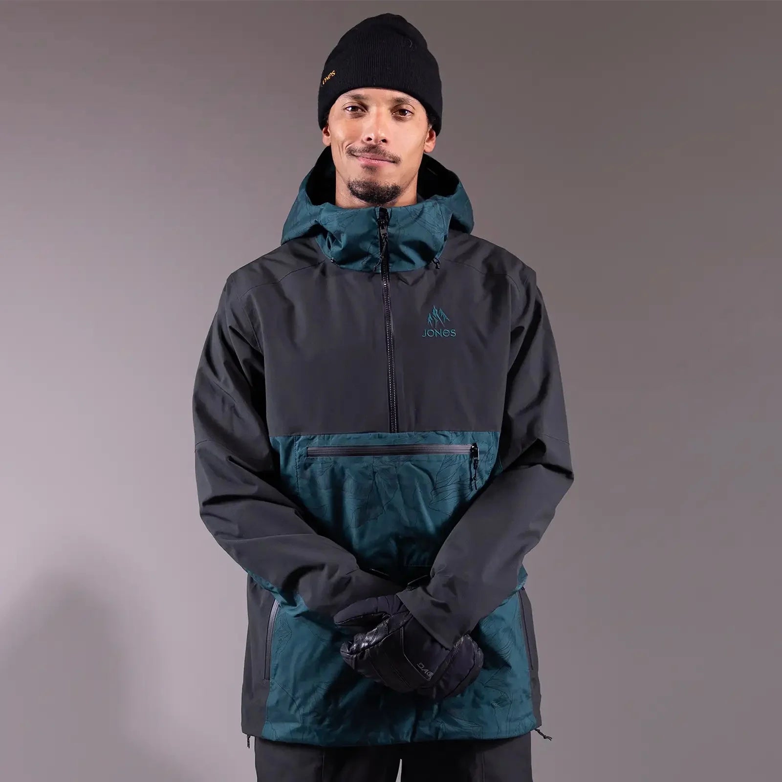 Snow Jacket JONES Mountain Surf Mens Anorak, Pacific Teal 2025