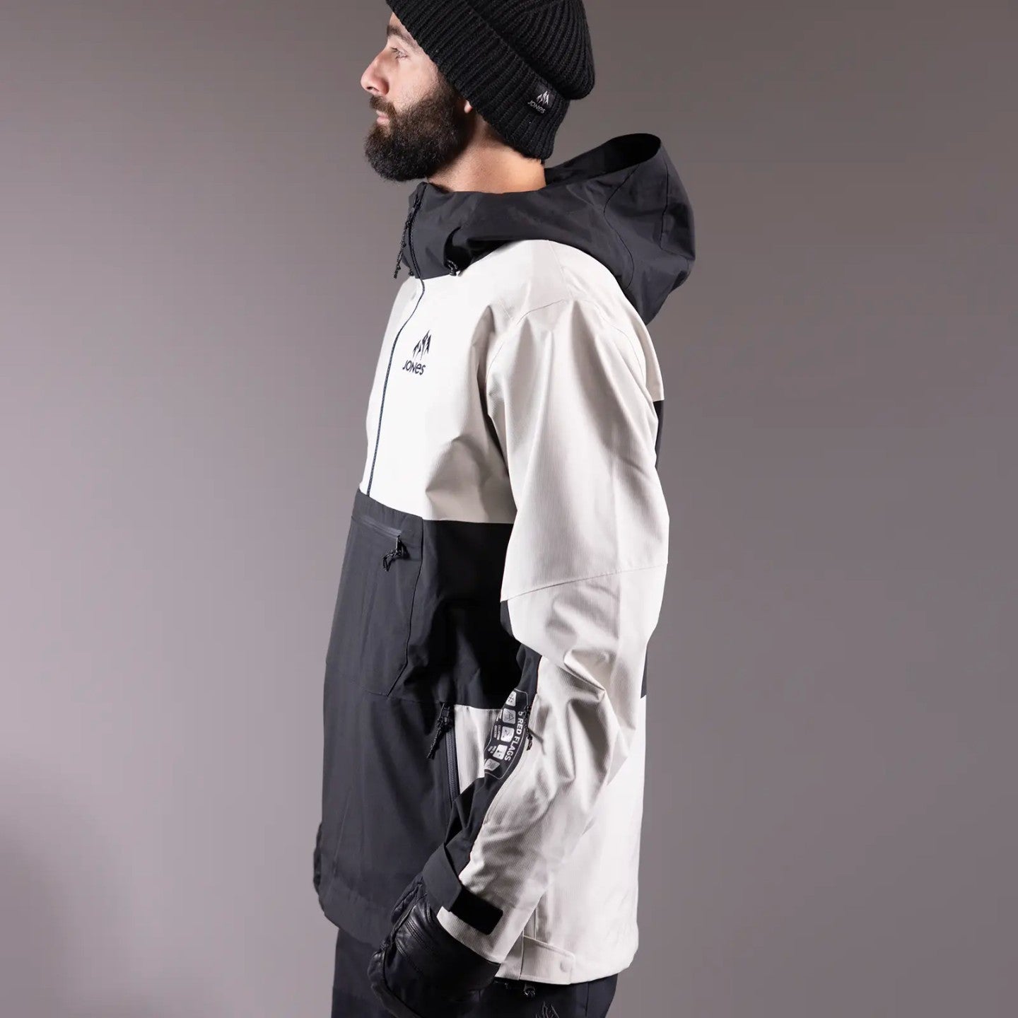 Snow Jacket JONES Mountain Surf Mens Anorak, Smoke Grey 2025