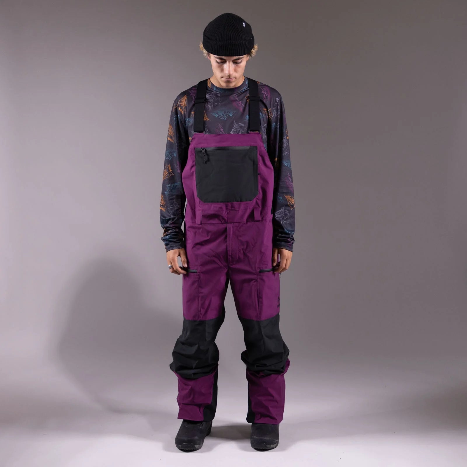 Snow Bib JONES Mountain Surf Bib, Mens- Deep Purple- 2025