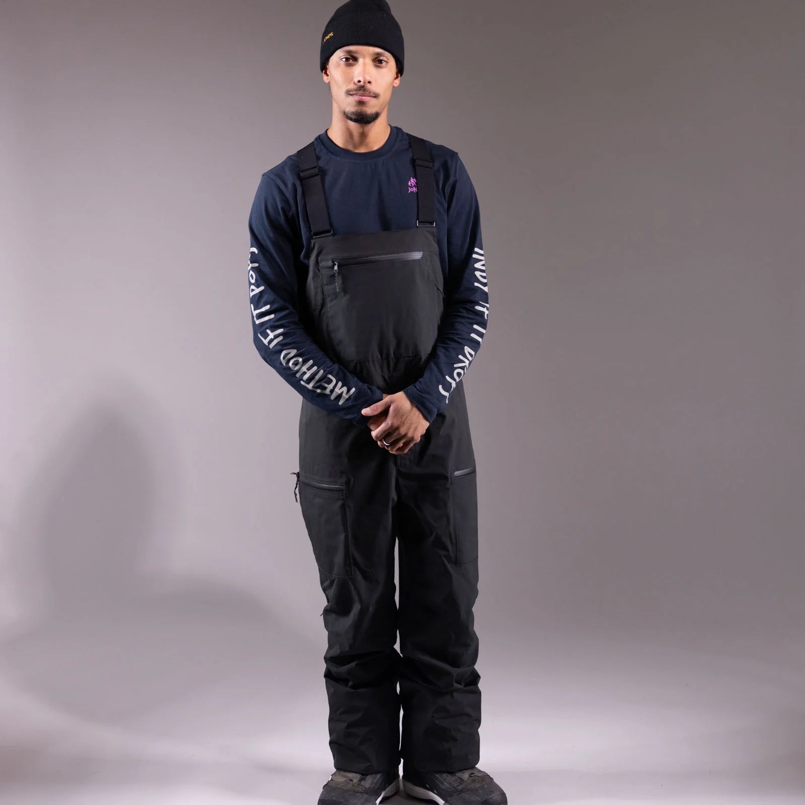 Snow Bib JONES Mountain Surf Bib, Mens-Stealth Black