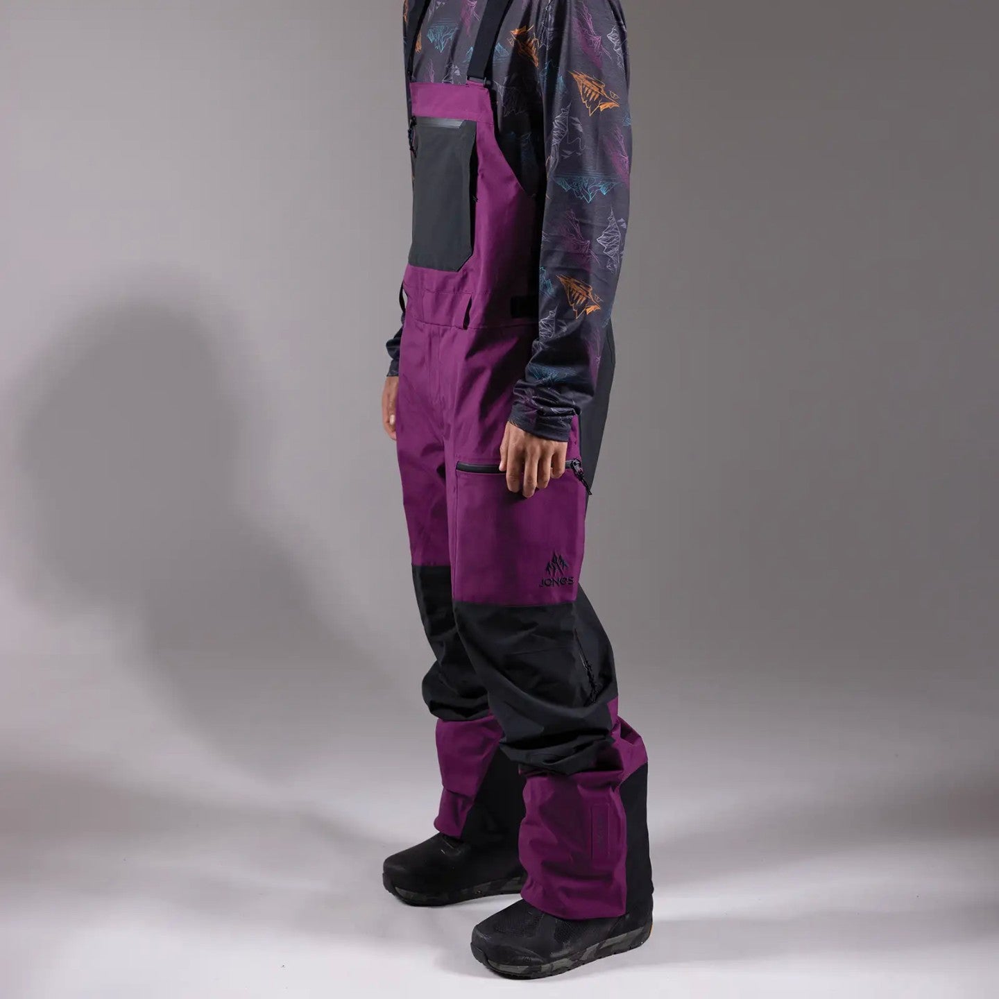 Snow Bib JONES Mountain Surf Bib, Mens- Deep Purple- 2025
