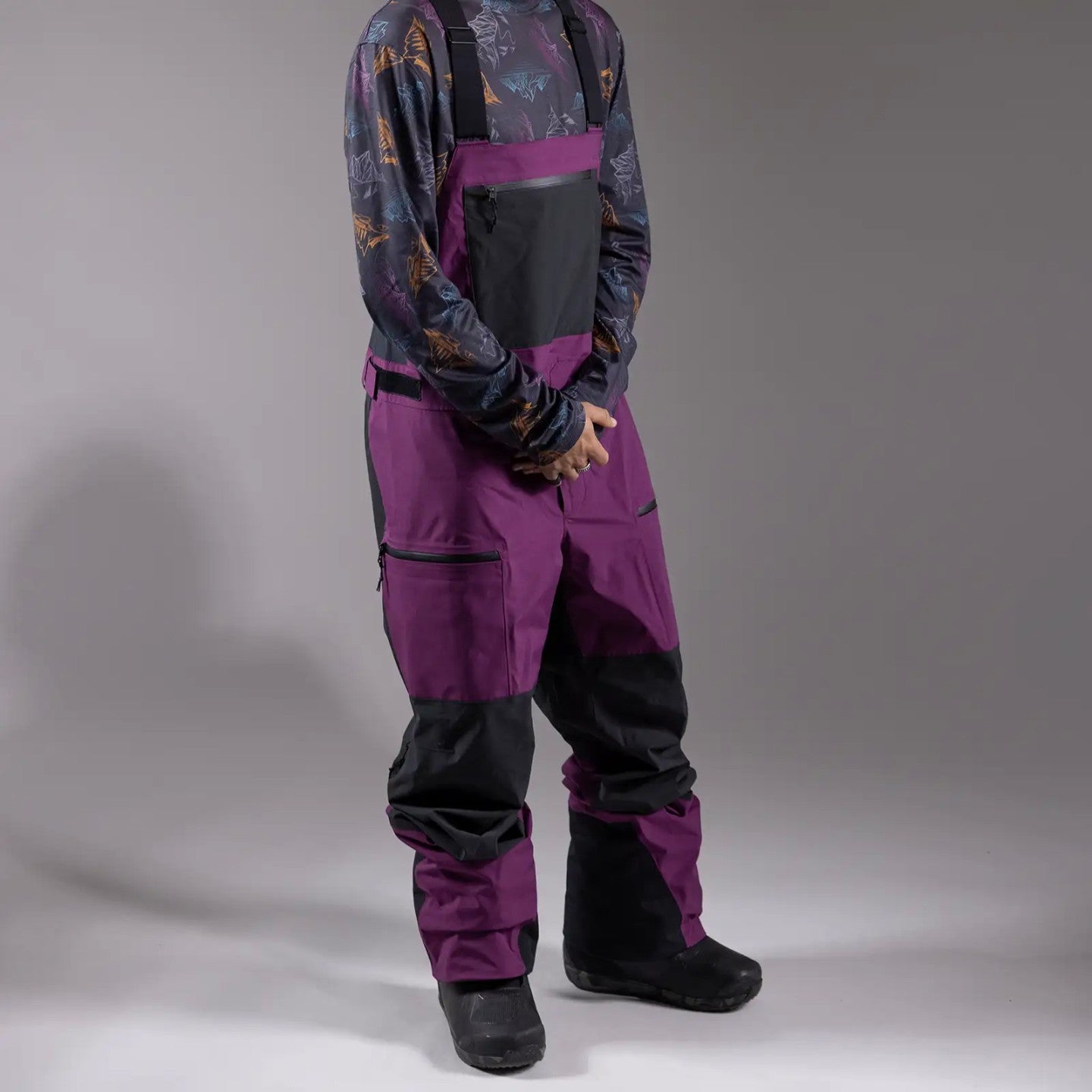 Snow Bib JONES Mountain Surf Bib, Mens- Deep Purple- 2025