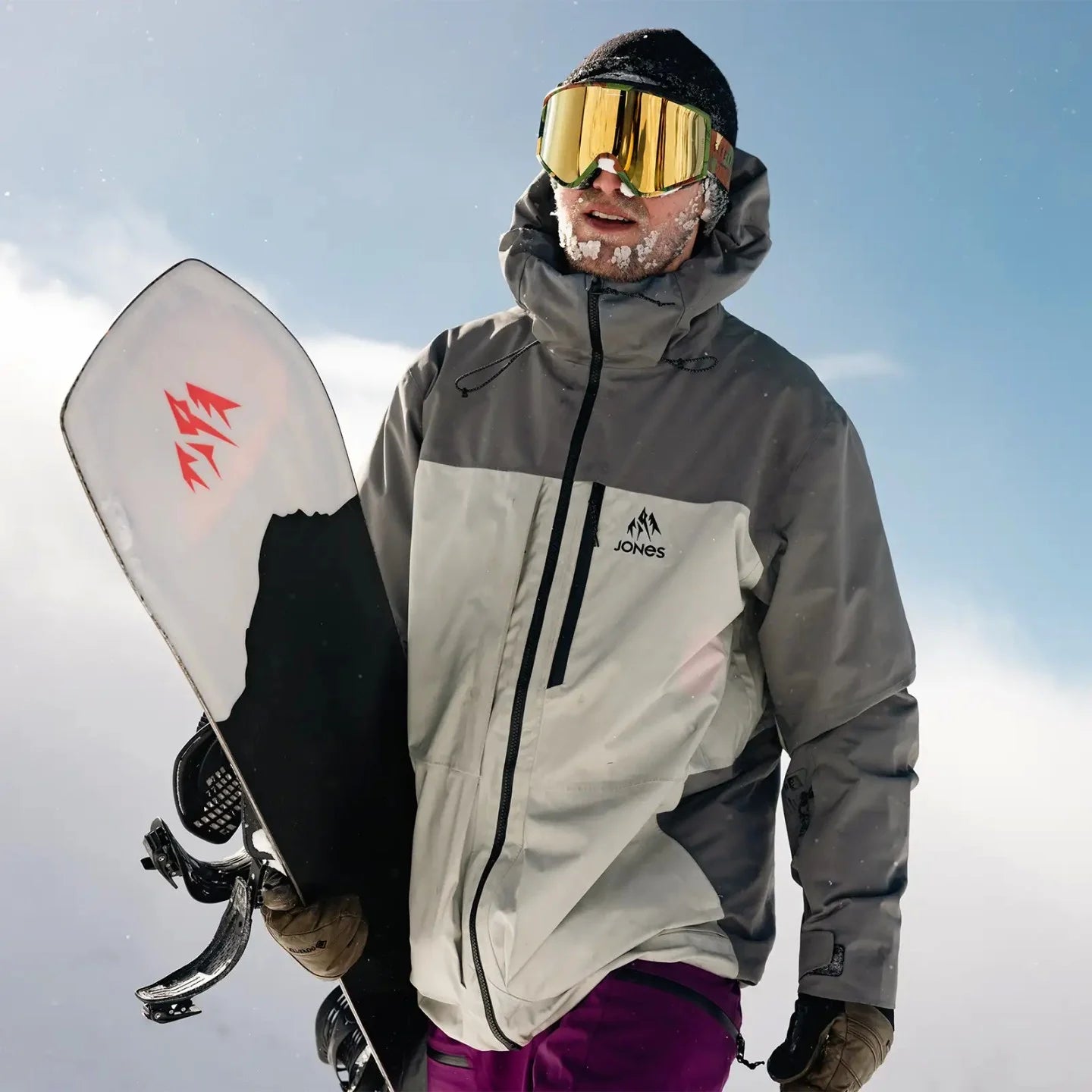 Snow Jacket JONES Mountain Surf Insulated Jacket- Mens, Smoke Grey 2025