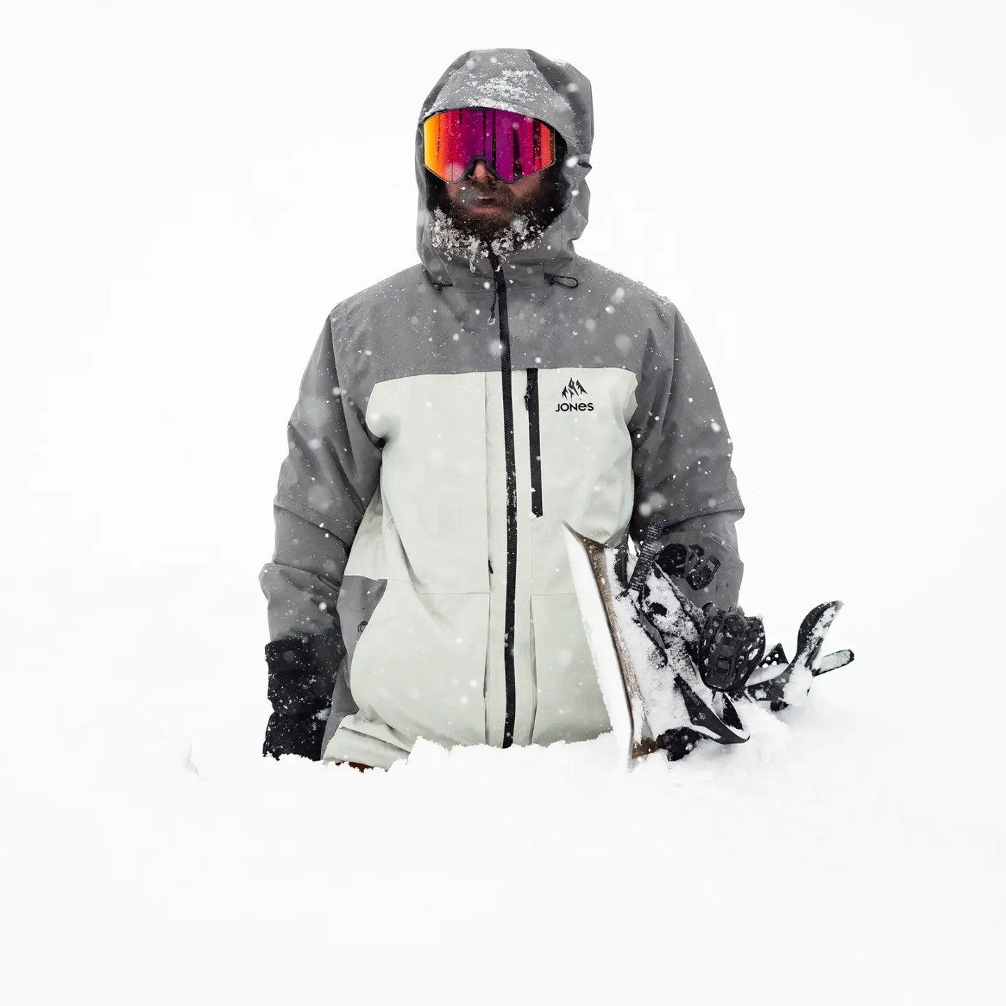 Snow Jacket JONES Mountain Surf Insulated Jacket- Mens, Smoke Grey 2025