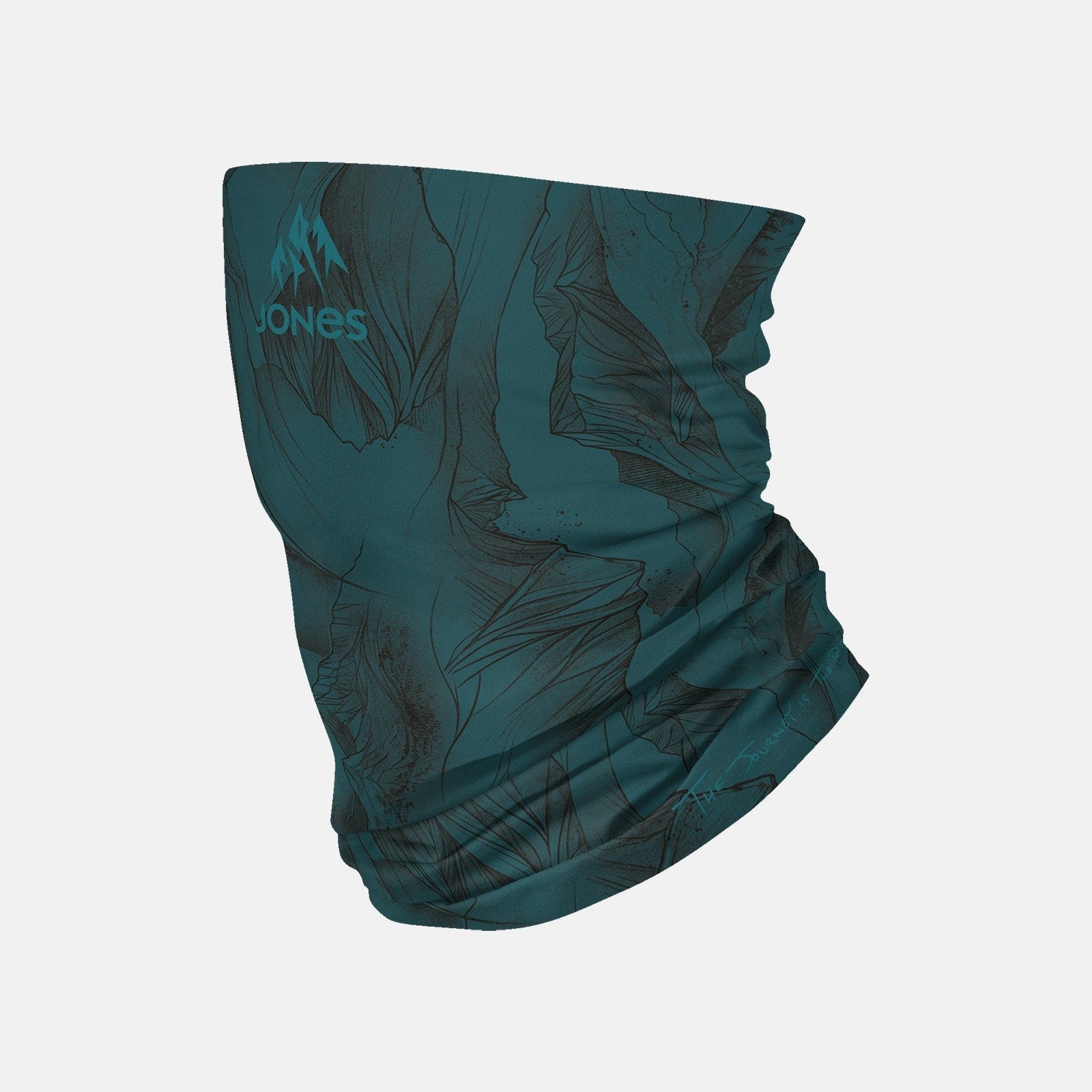 JONES MTN Camo Recycled Neckwarmer- Pacific Teal