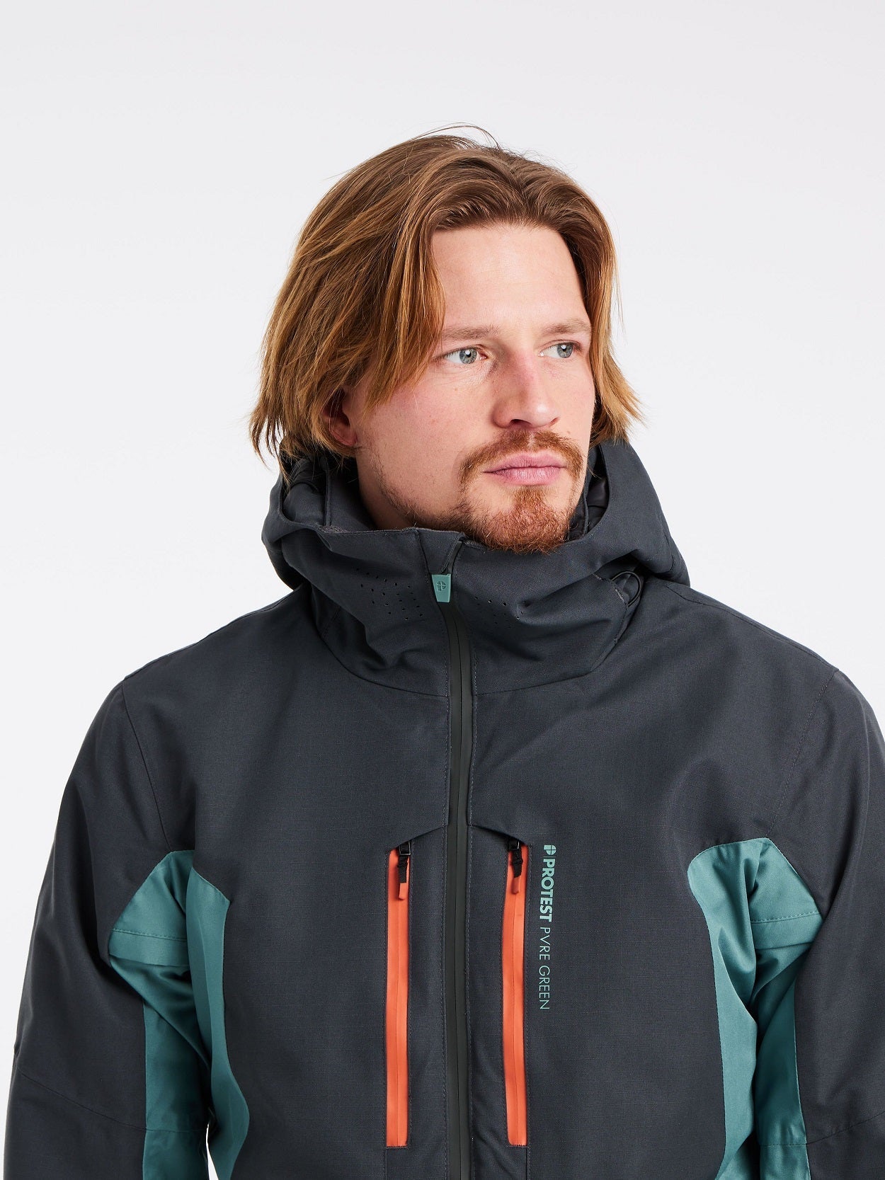 Snow Jacket PROTEST BARENT Mens Jacket - Atlantic Green