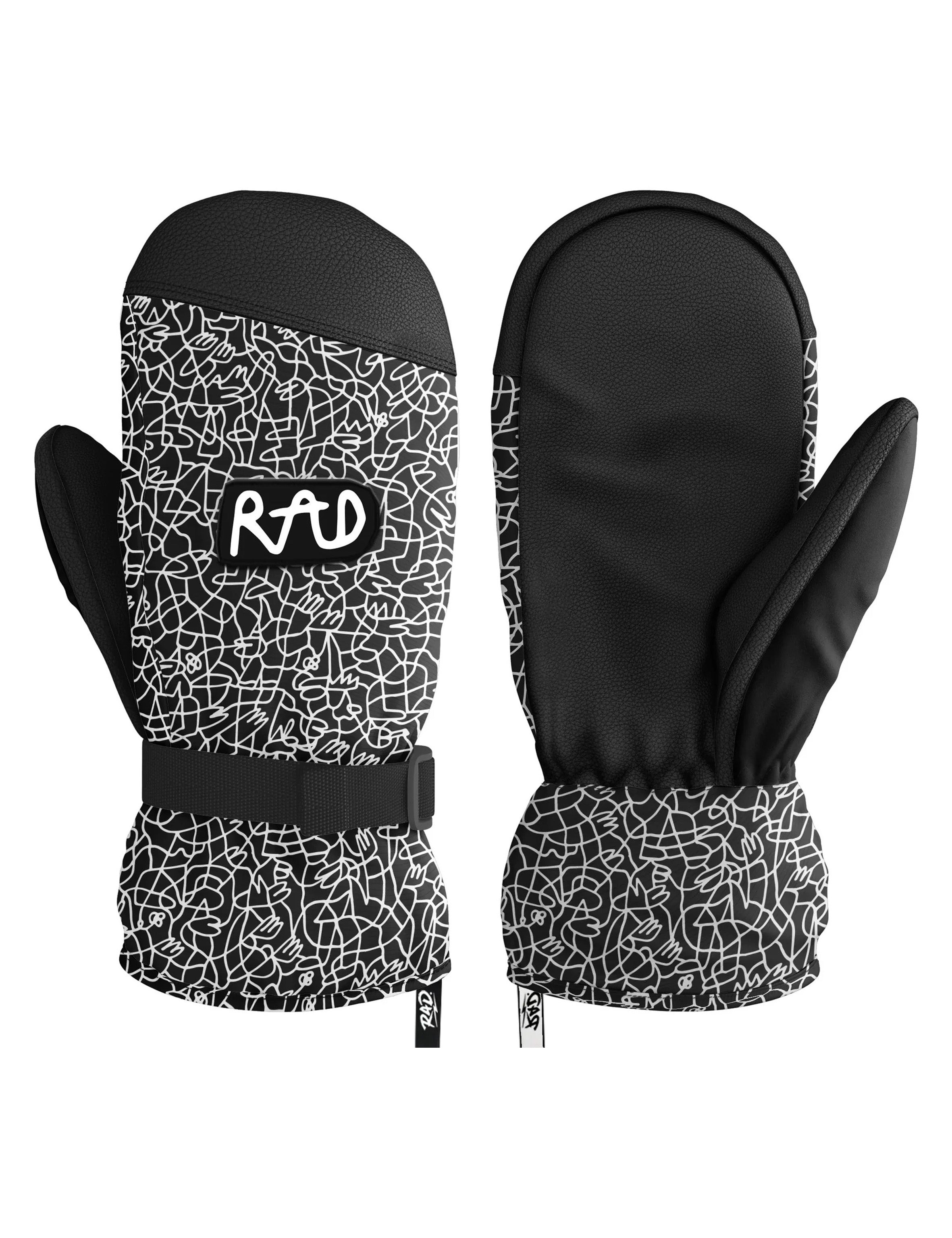 Snow Mitt RAD BEAUFORT SIDEHIT + Mitten - Black