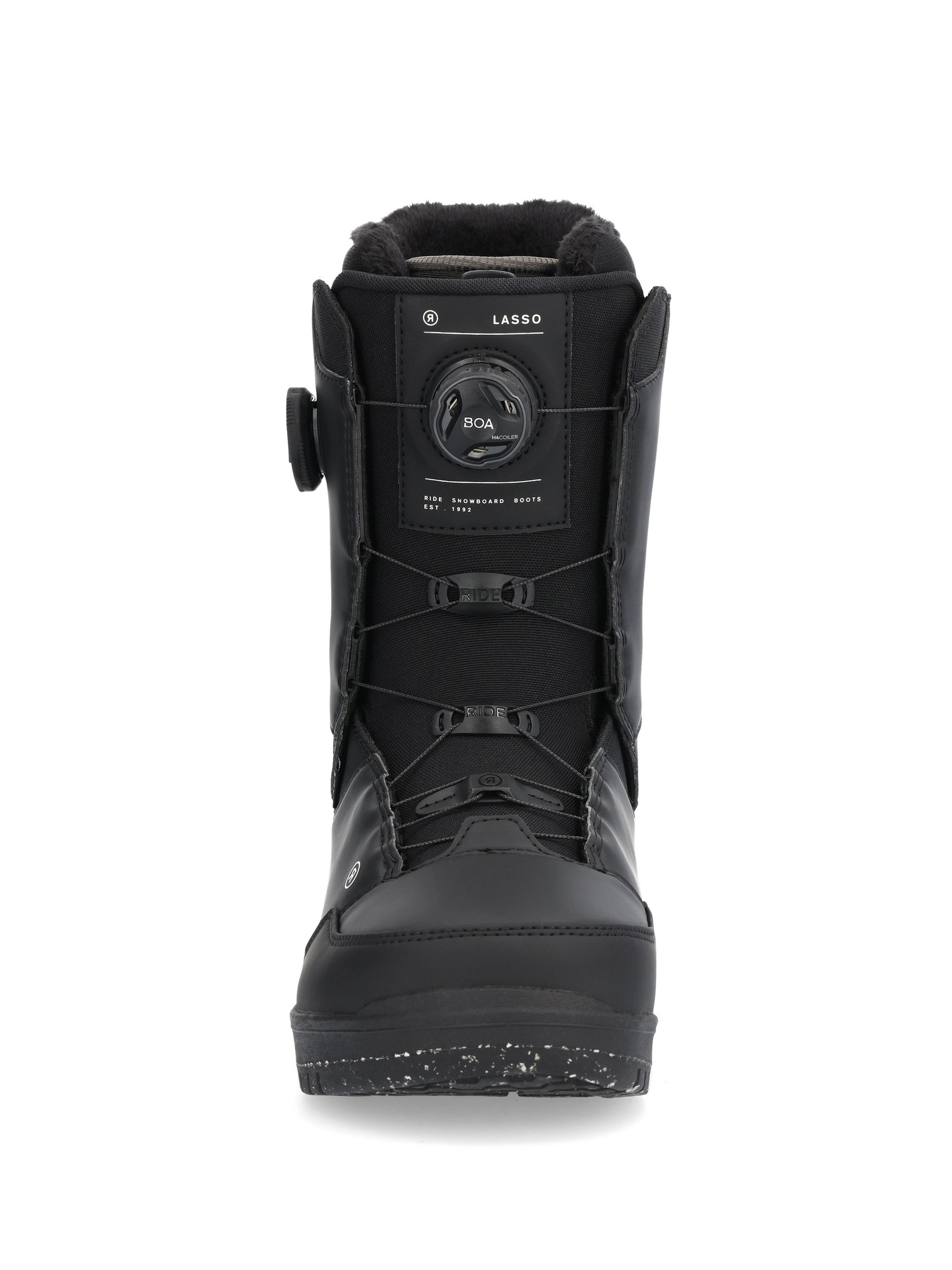 Snowboard Boots RIDE LASSO BOA, Black/White 2025