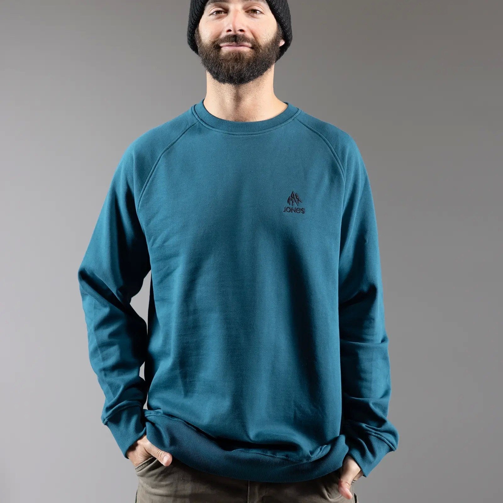 JONES Men's Sierra Organic Cotton Sweatshirt- Pacific Teal