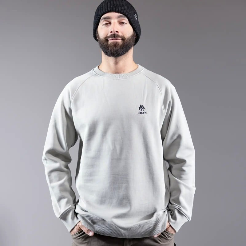JONES Men's Sierra Organic Cotton Sweatshirt- Smoke Grey