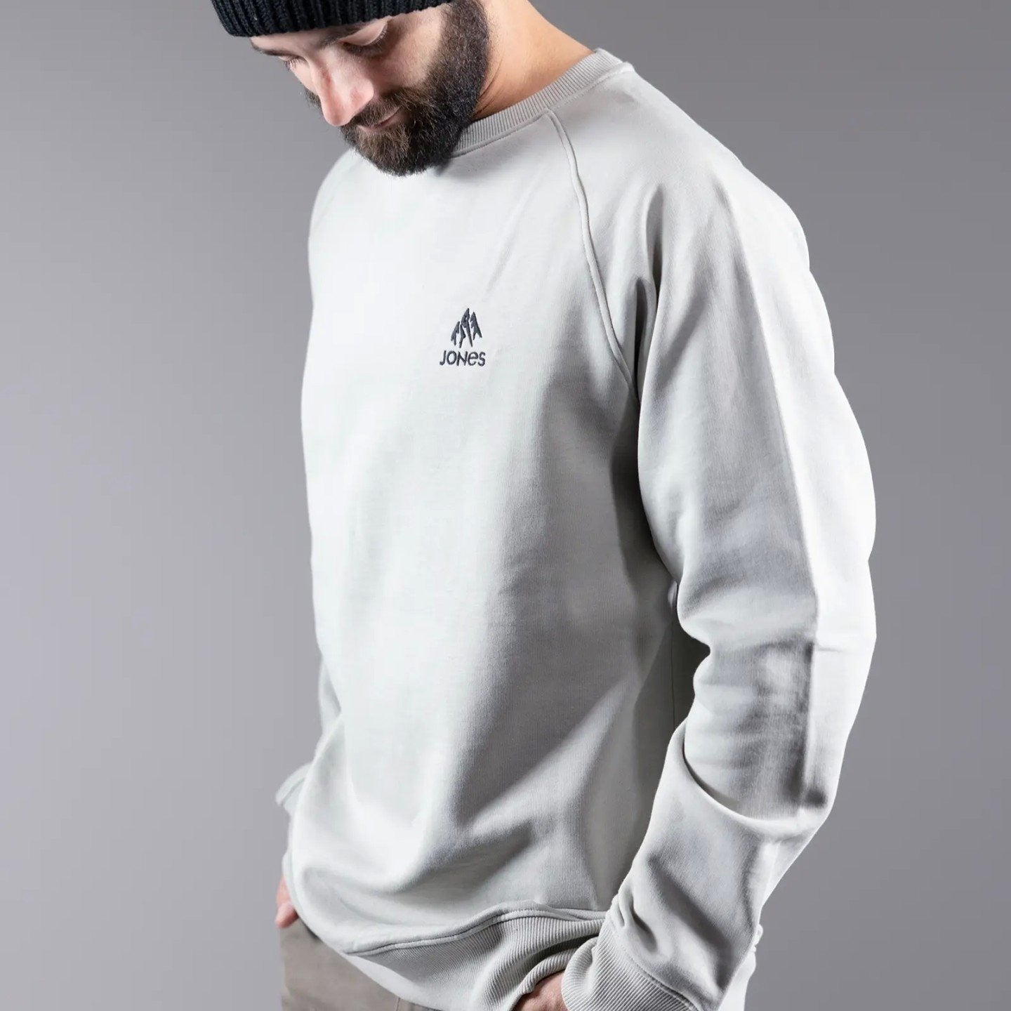 JONES Men's Sierra Organic Cotton Sweatshirt- Smoke Grey