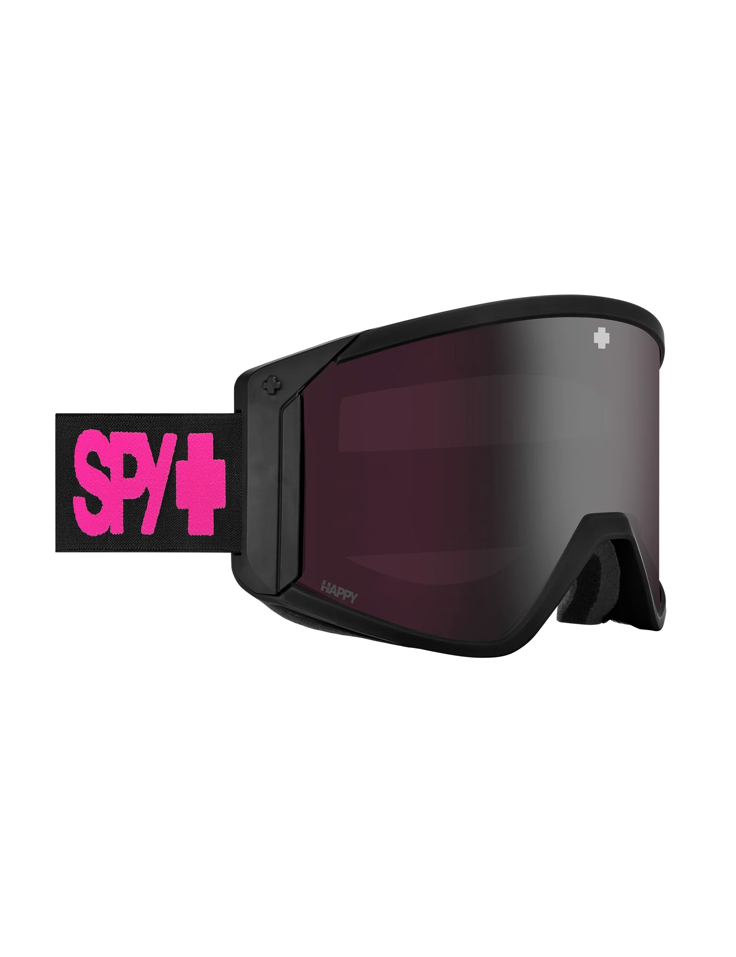 Snow Goggles SPY RAIDER +Neon Pink Happy ML Rose Black Spectra Mirror (2x lenses)