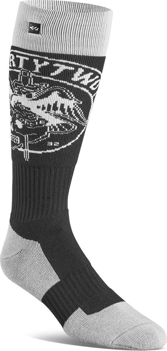 Snow Socks THIRTYTWO Halo Mens Socks -Black/ White 2025