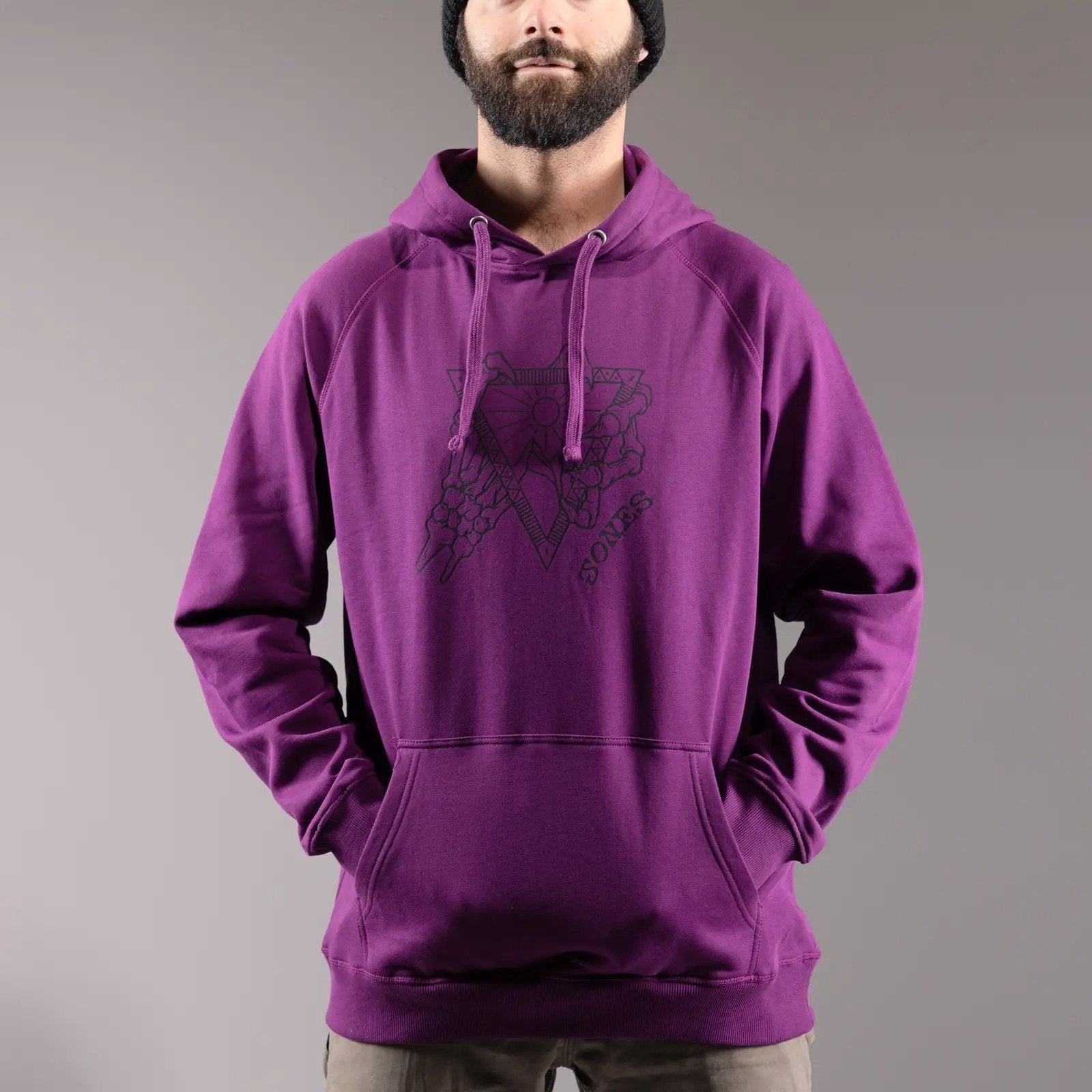 JONES Men's Tweaker Organic Cotton Hoodie - Deep Purple