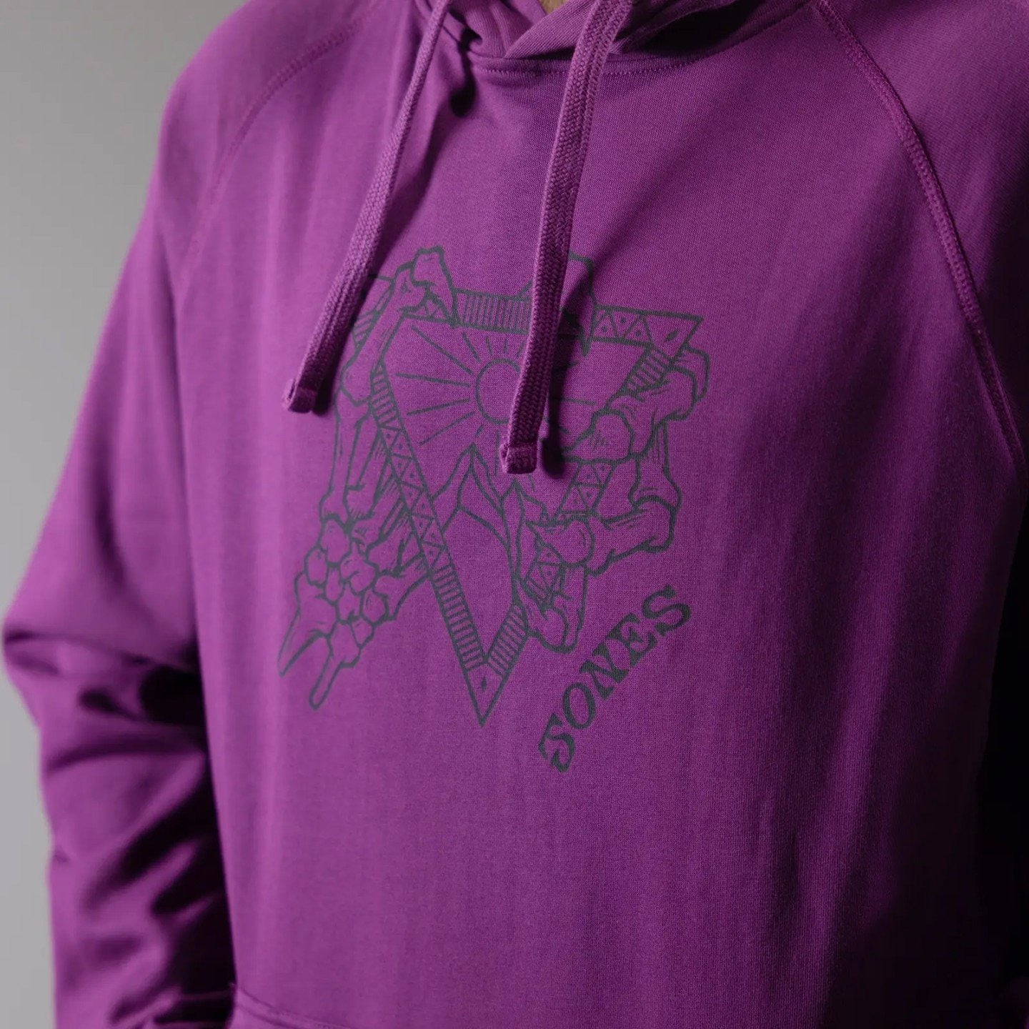 JONES Men's Tweaker Organic Cotton Hoodie - Deep Purple