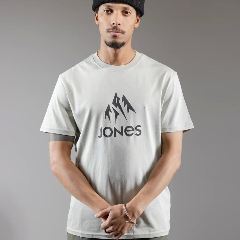 JONES Men's Truckee Organic Cotton Tee- Smoke Grey