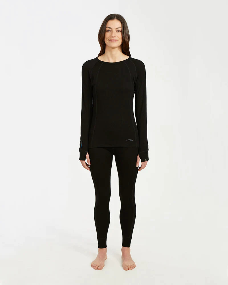 THERMAL TOP-XTM Ladies Merino 230 Wool Long Sleeve Top-Black