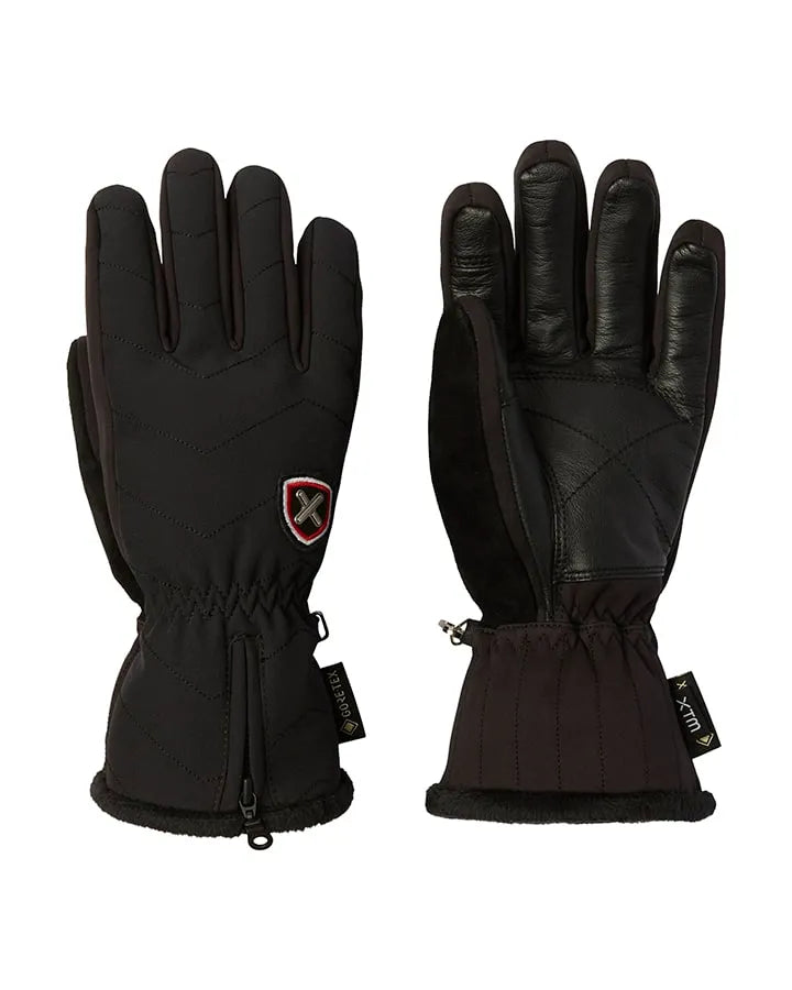 Snow Glove Lotte Leather Ladies Glove- Black