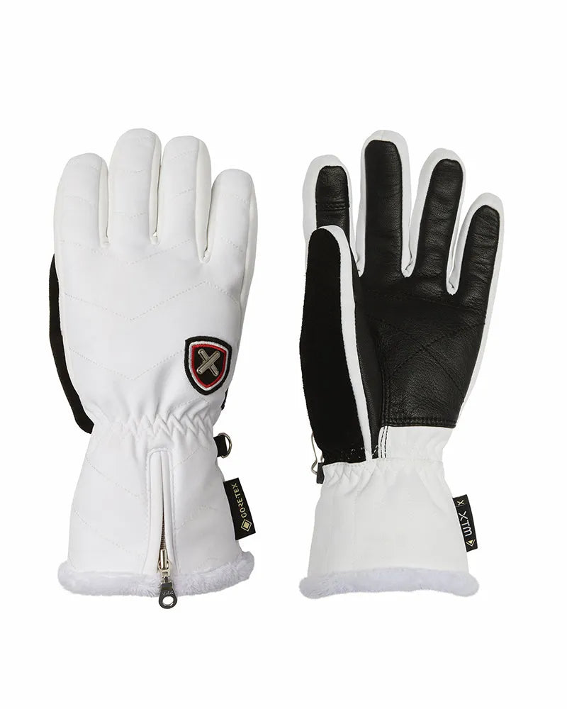 Snow Glove Lotte Leather Ladies Glove- White