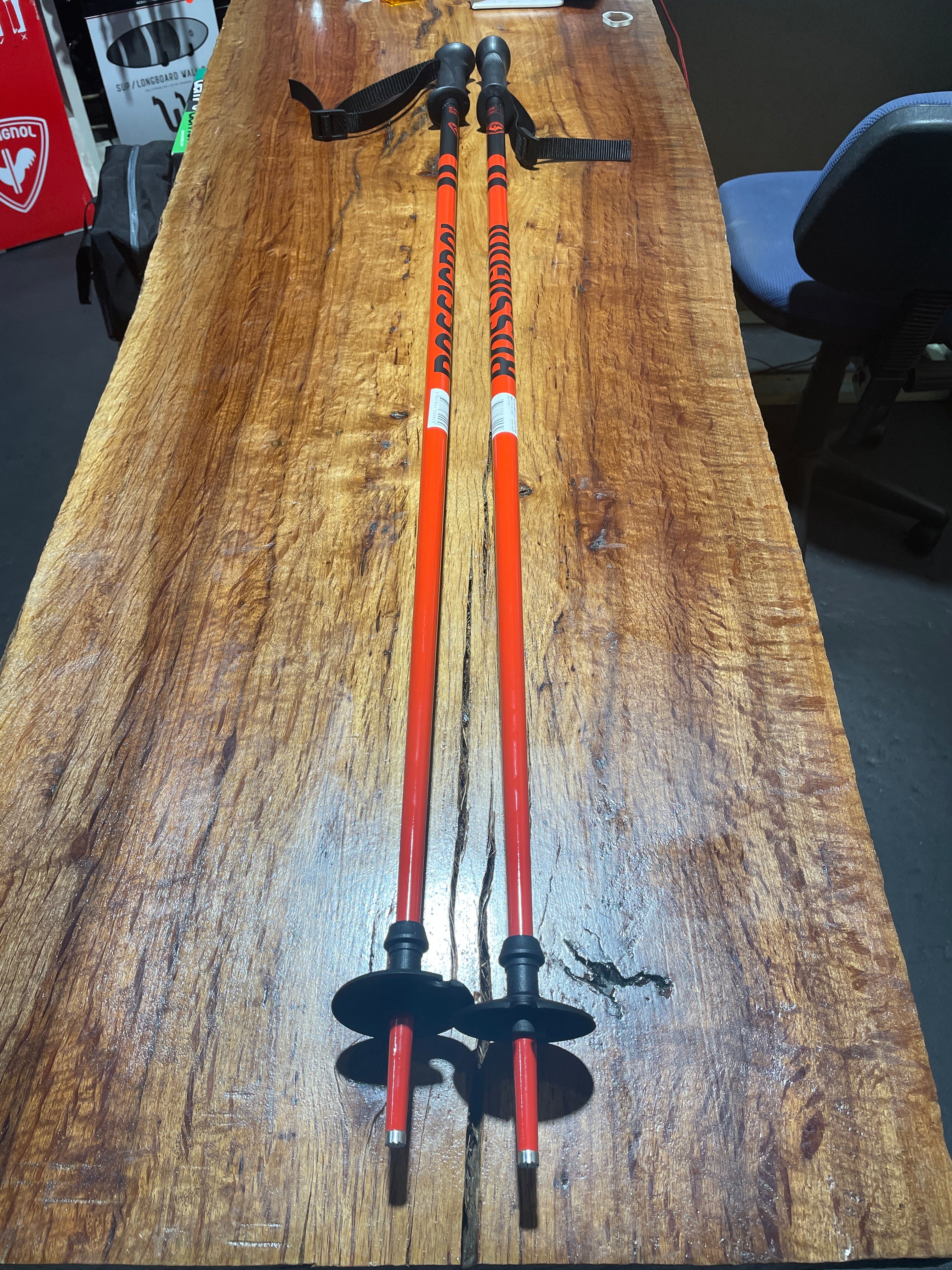 Ski Poles ROSSIGNOL Red & Black