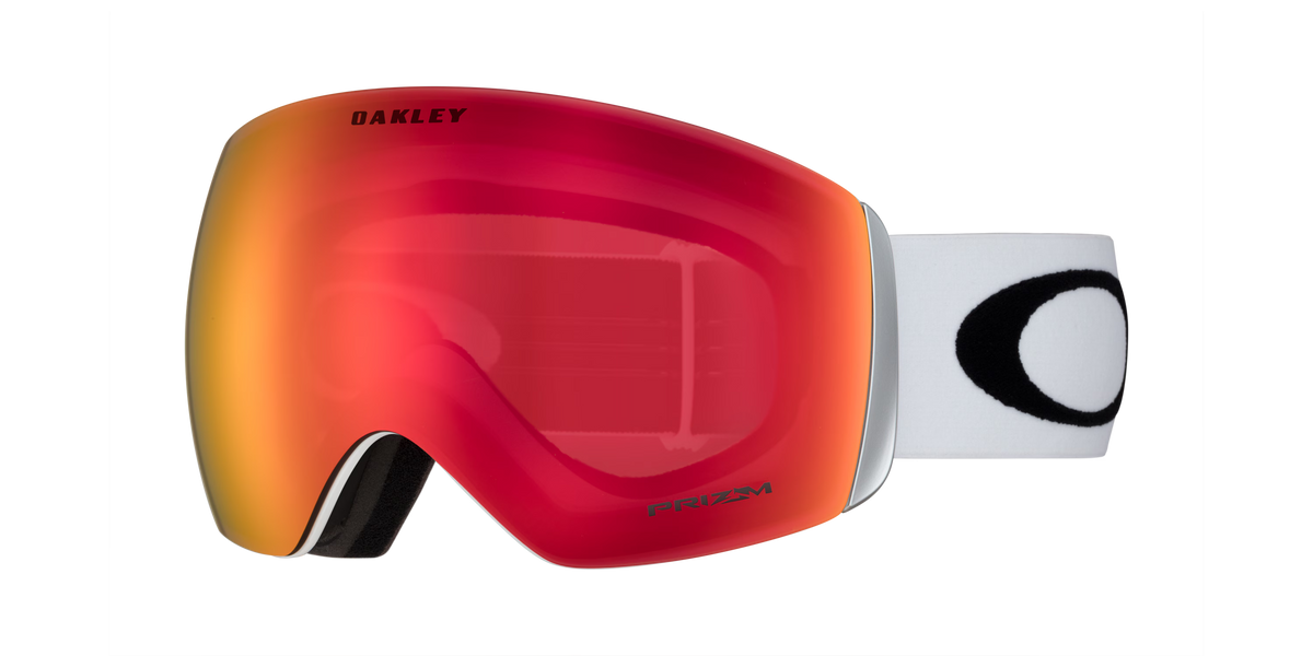 Oakley Flight Deck™ Large Snow Goggles- Matte White W/ Prizm Snow Torch Red