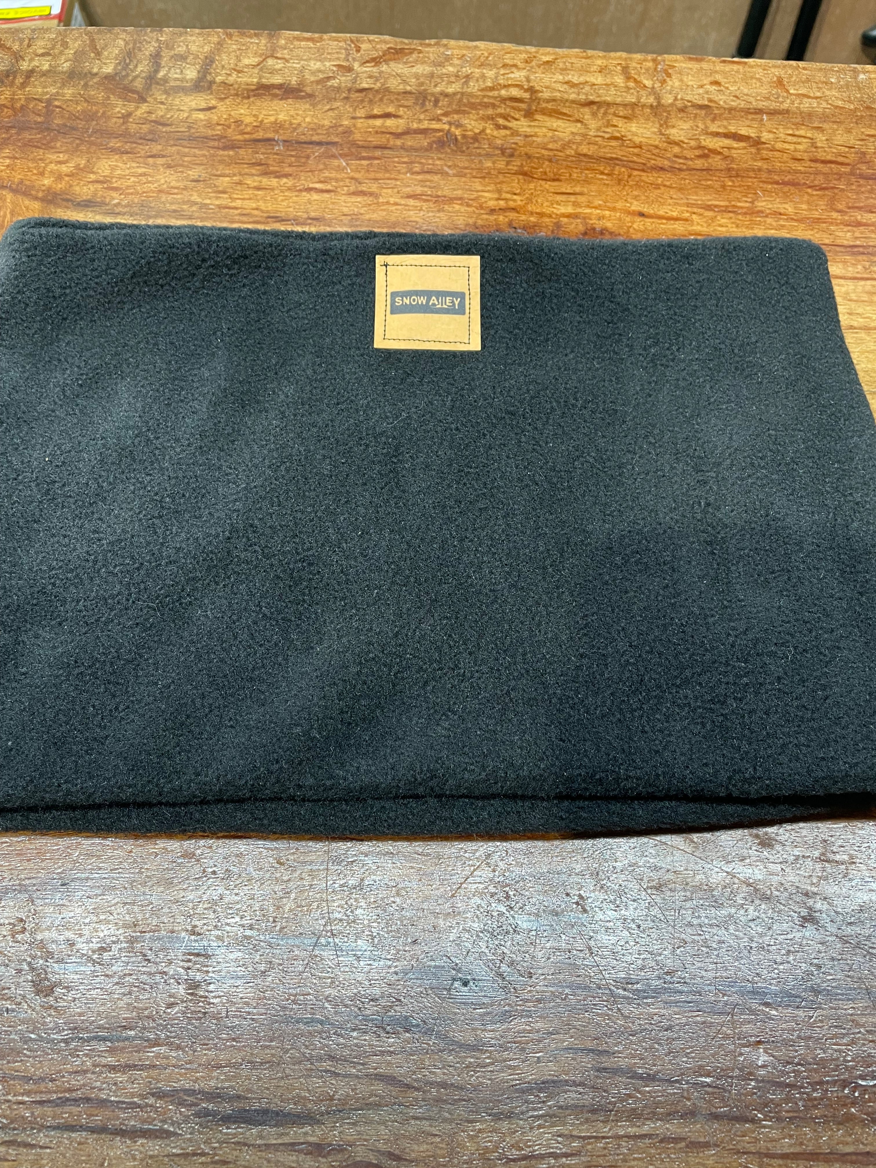 Neck Warmer Fleece- handmade - black & greys