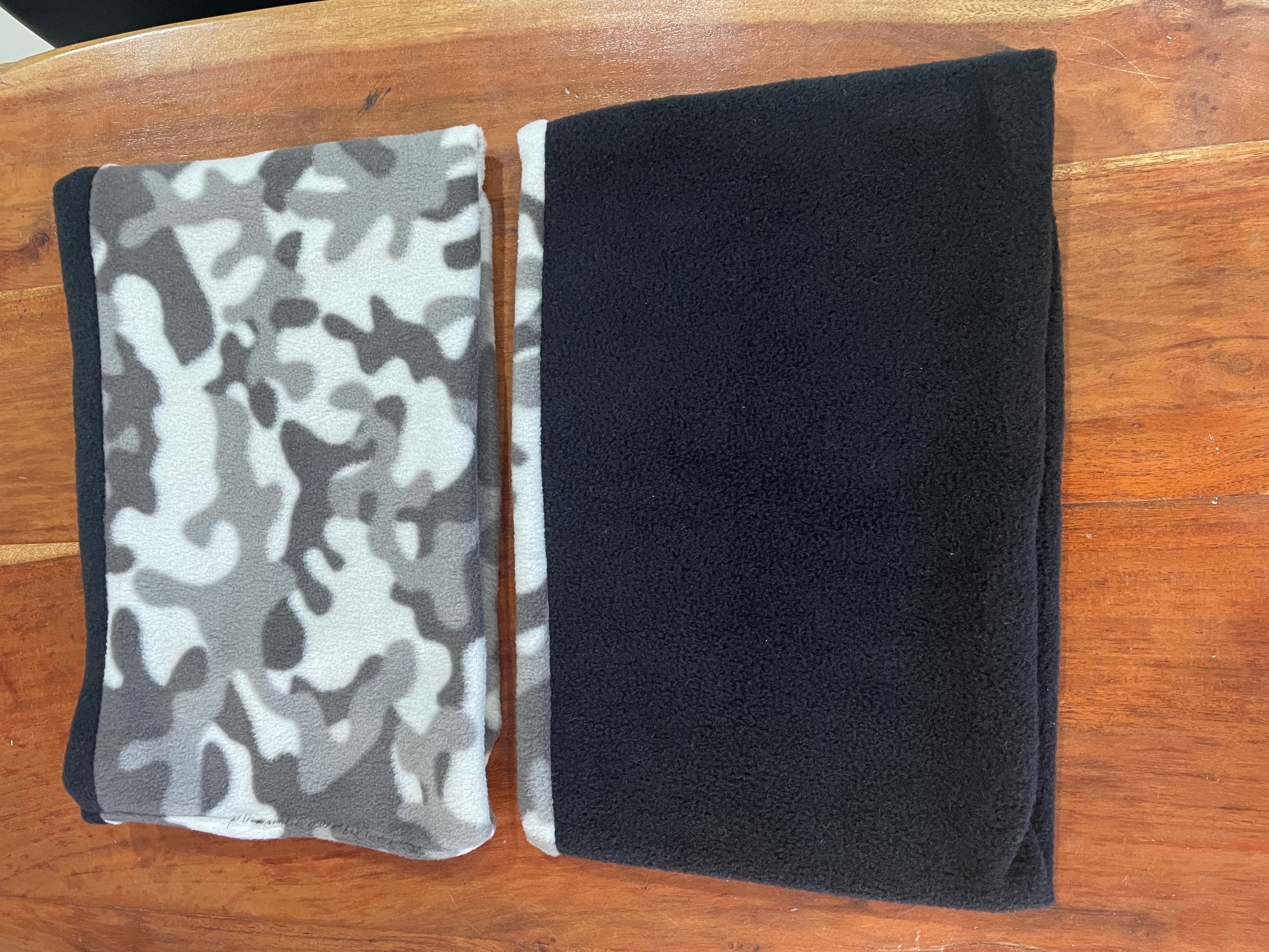 Kids Neck Warmer Fleece- Handmade Black Neck Warmer