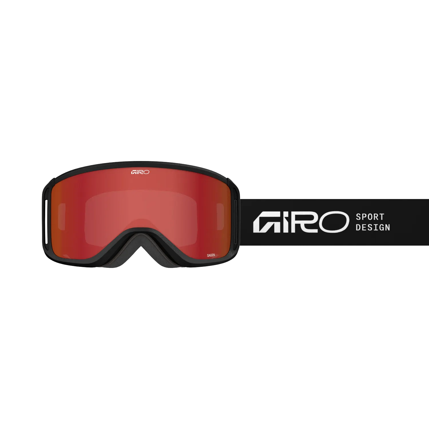 Snow Goggles SAGEN GIRO Stacked Black / Amber Scarlet + Yellow Lenses (2 x lenses)