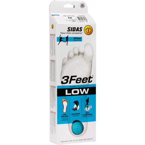 SIDAS Insoles Multisports- LOW ARCH Support -Blue