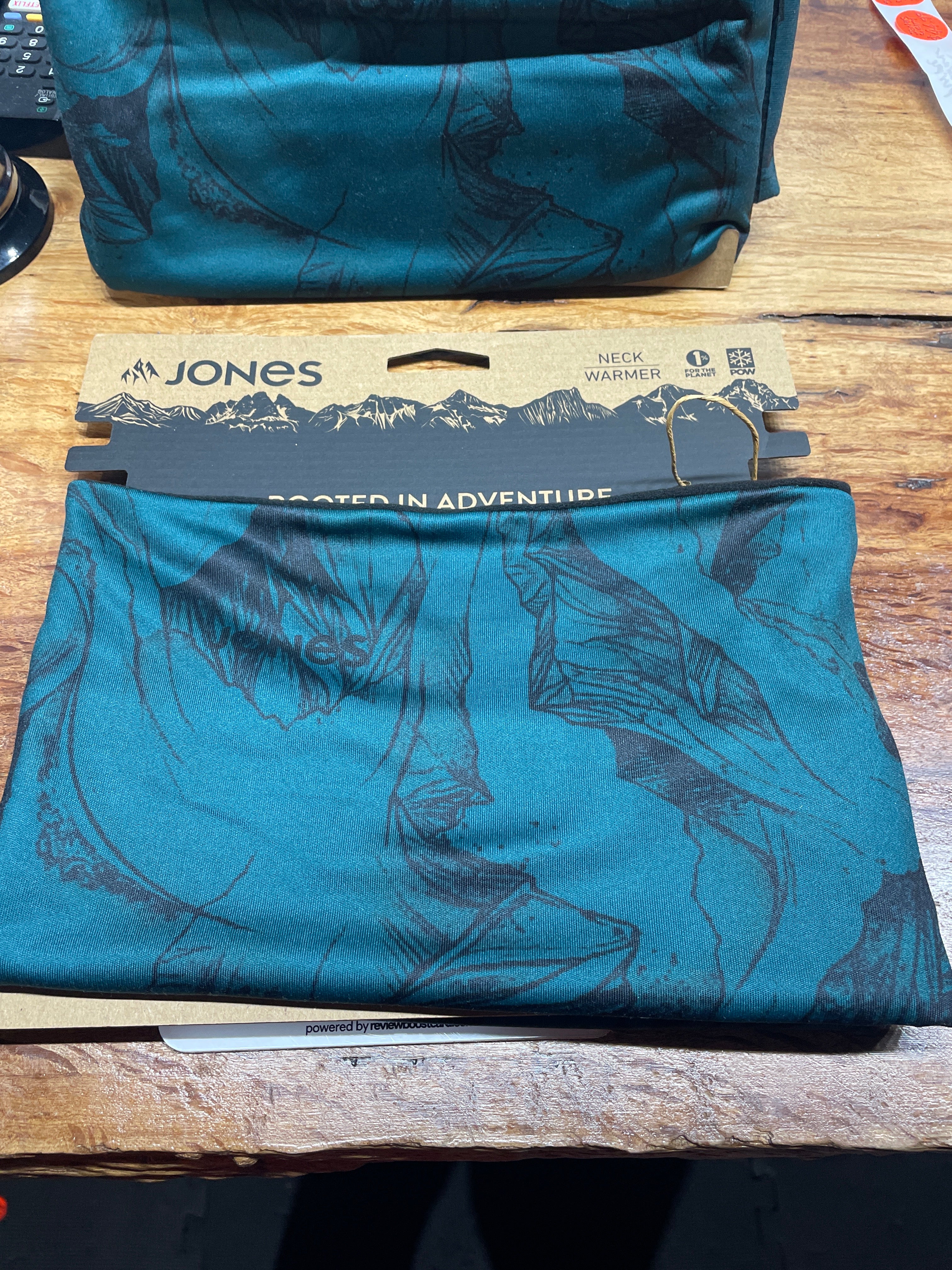 JONES MTN Twin Recycled Fleece Neckwarmer- Pacific Teal