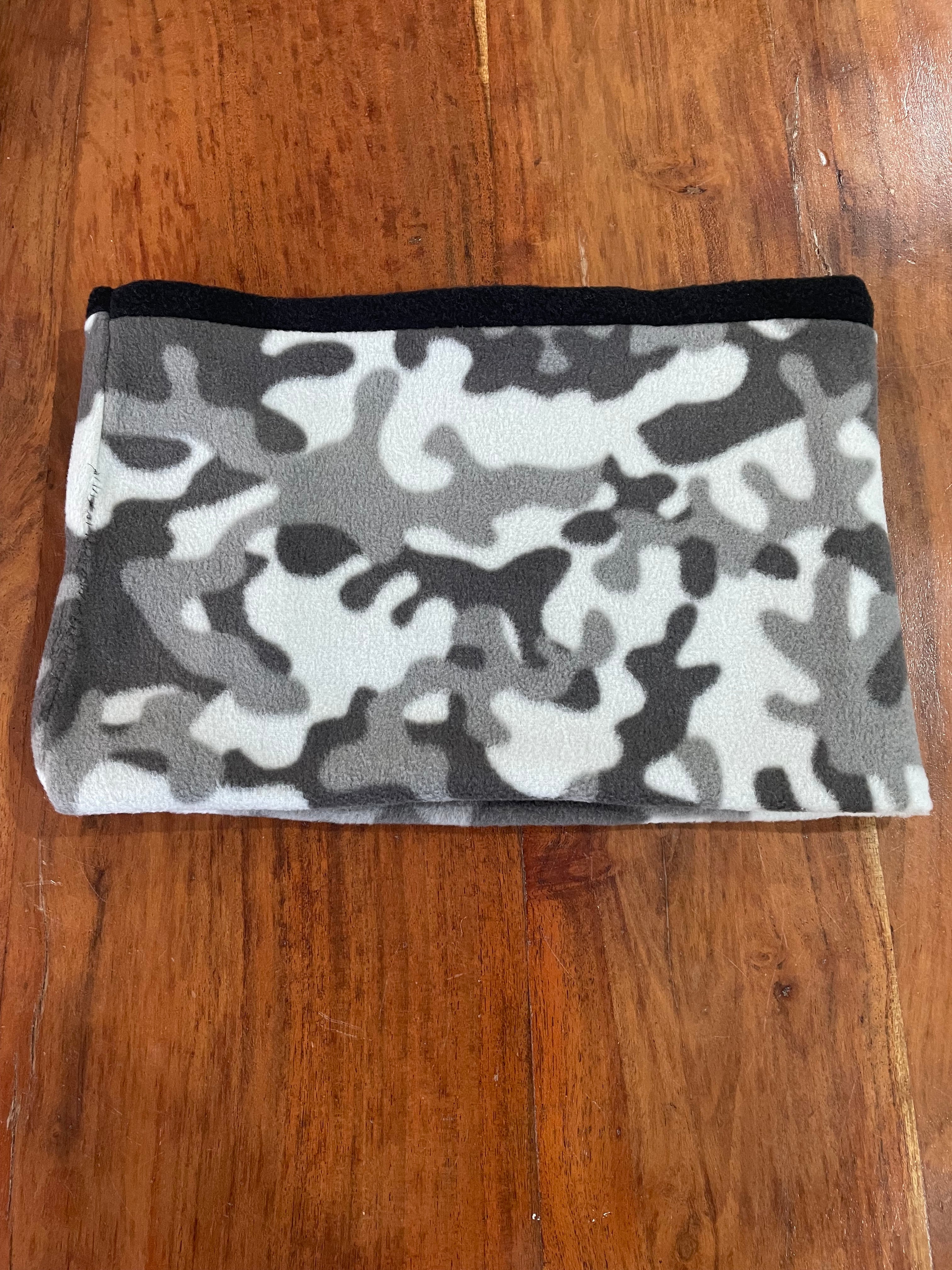 Kids Neck Warmer Fleece- Handmade Black Neck Warmer