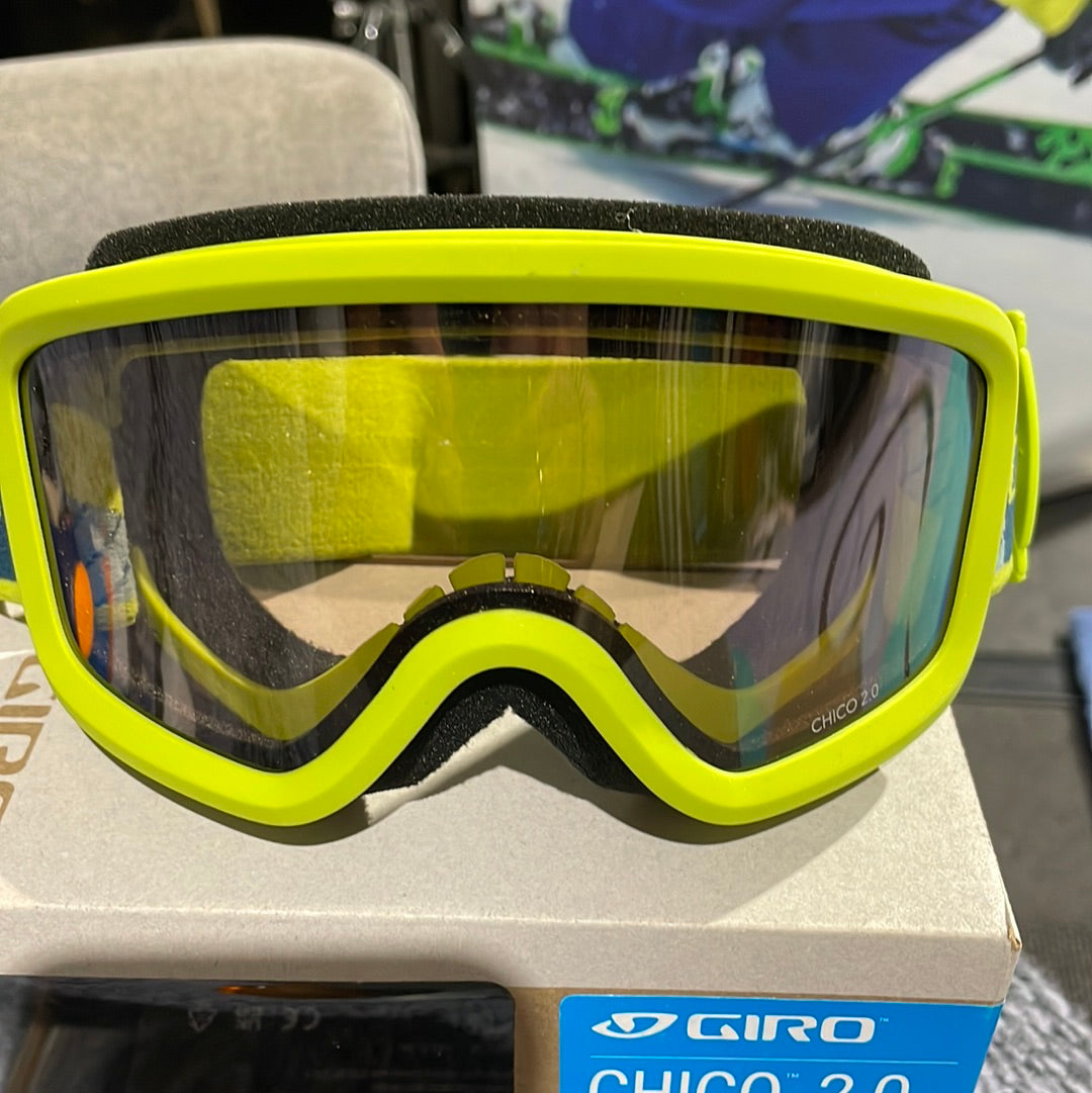 Snow Goggles CHICO 2 GIRO Lime Geo Camo Kids Goggles