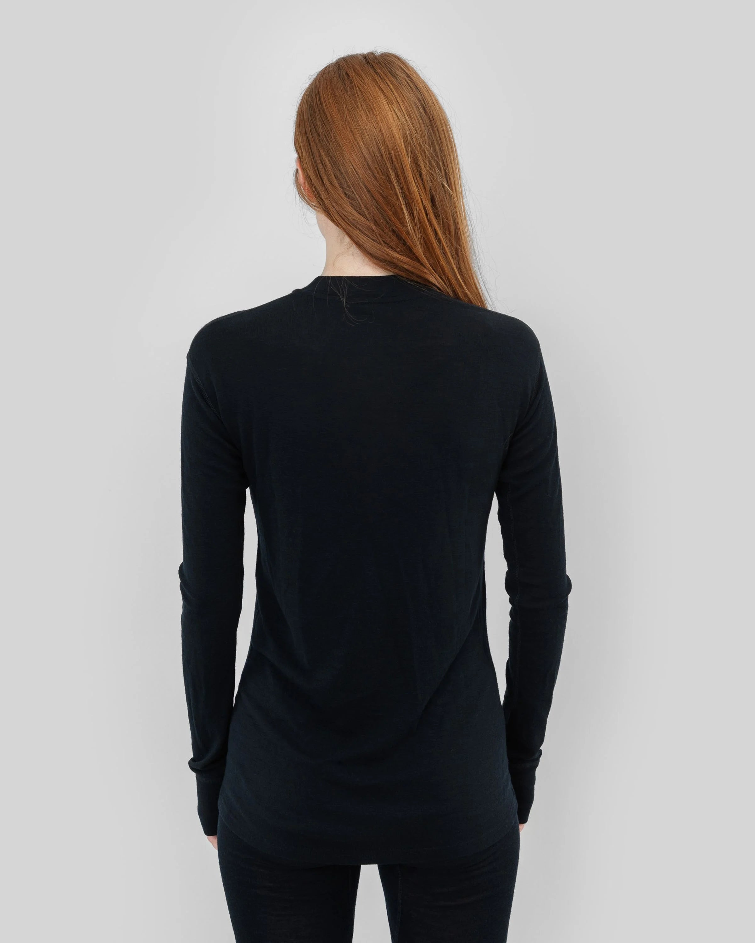 Beyond Medals Merino Baselayer Thermals, Top- Black - Unisex