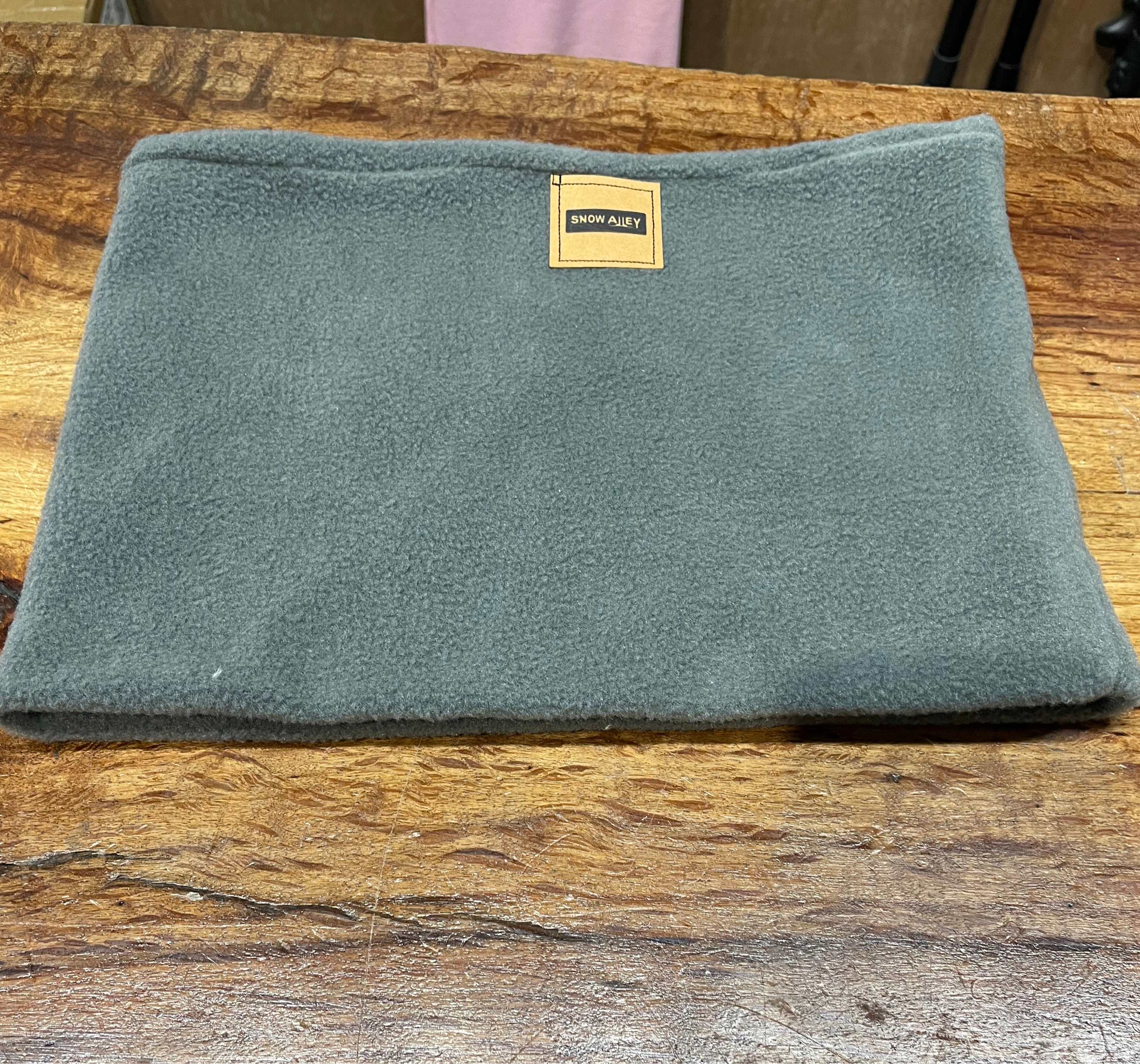 Neck Warmer Fleece- handmade - black & greys